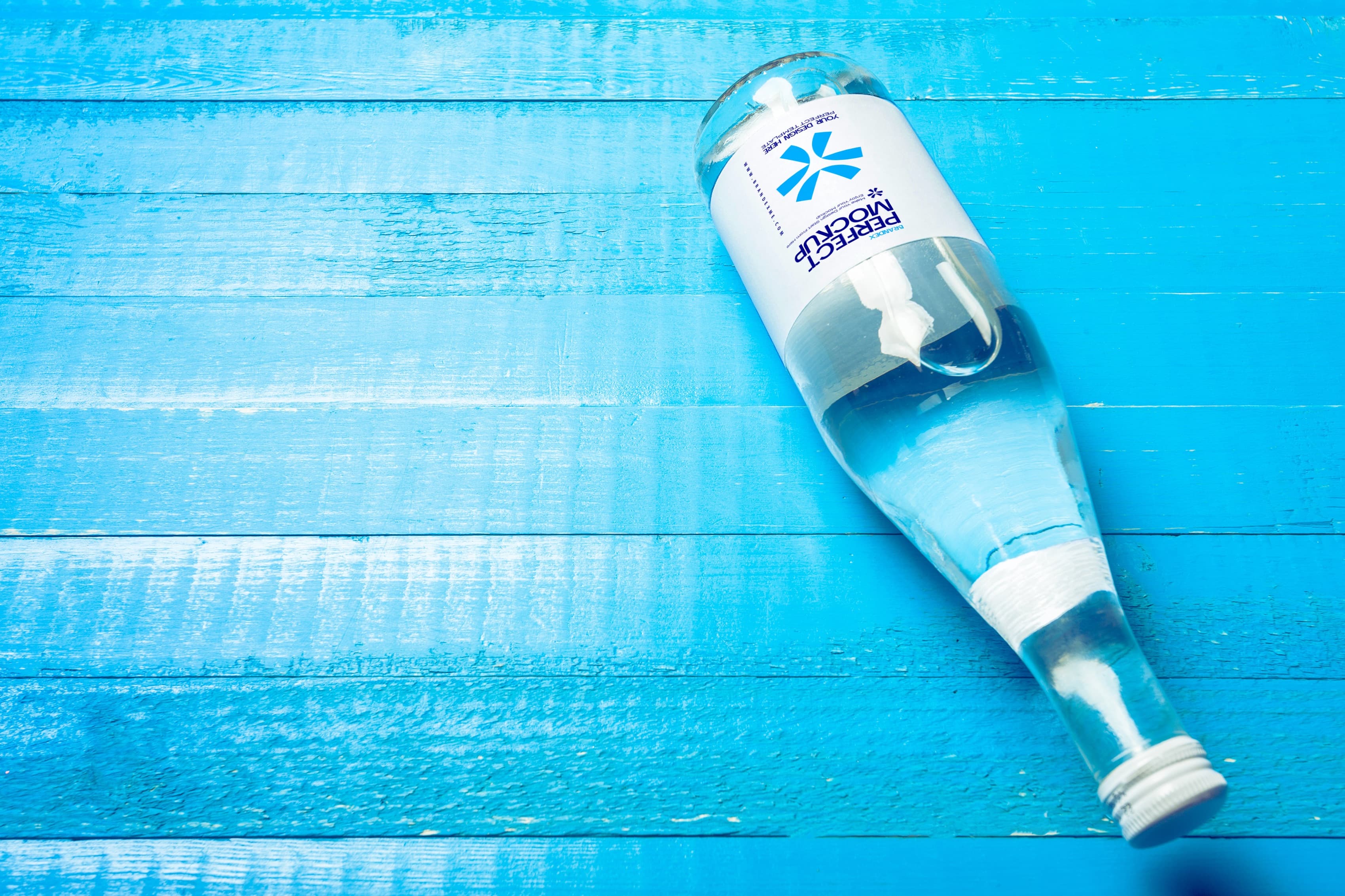 Clear glass water mockup