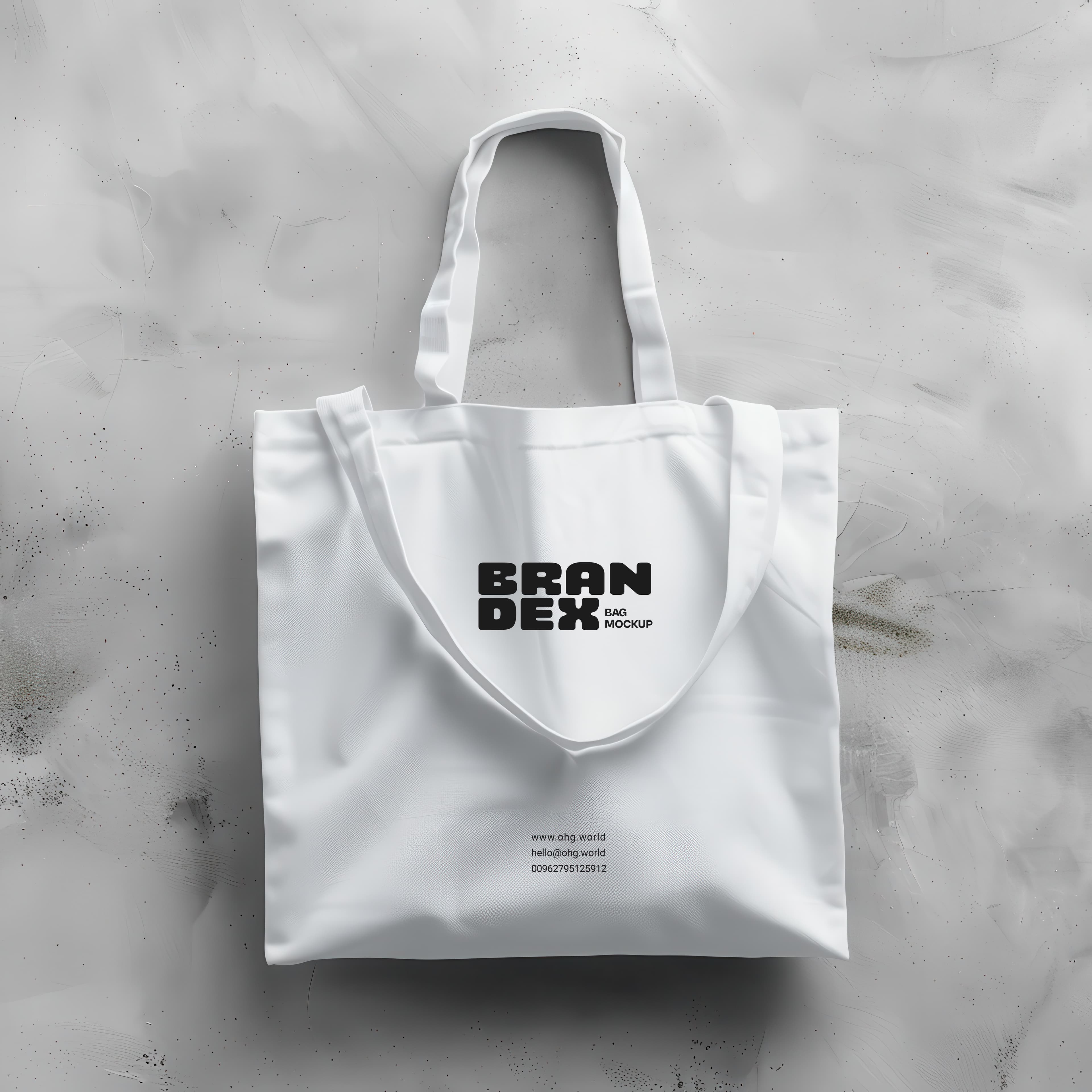 White tote bag mockup