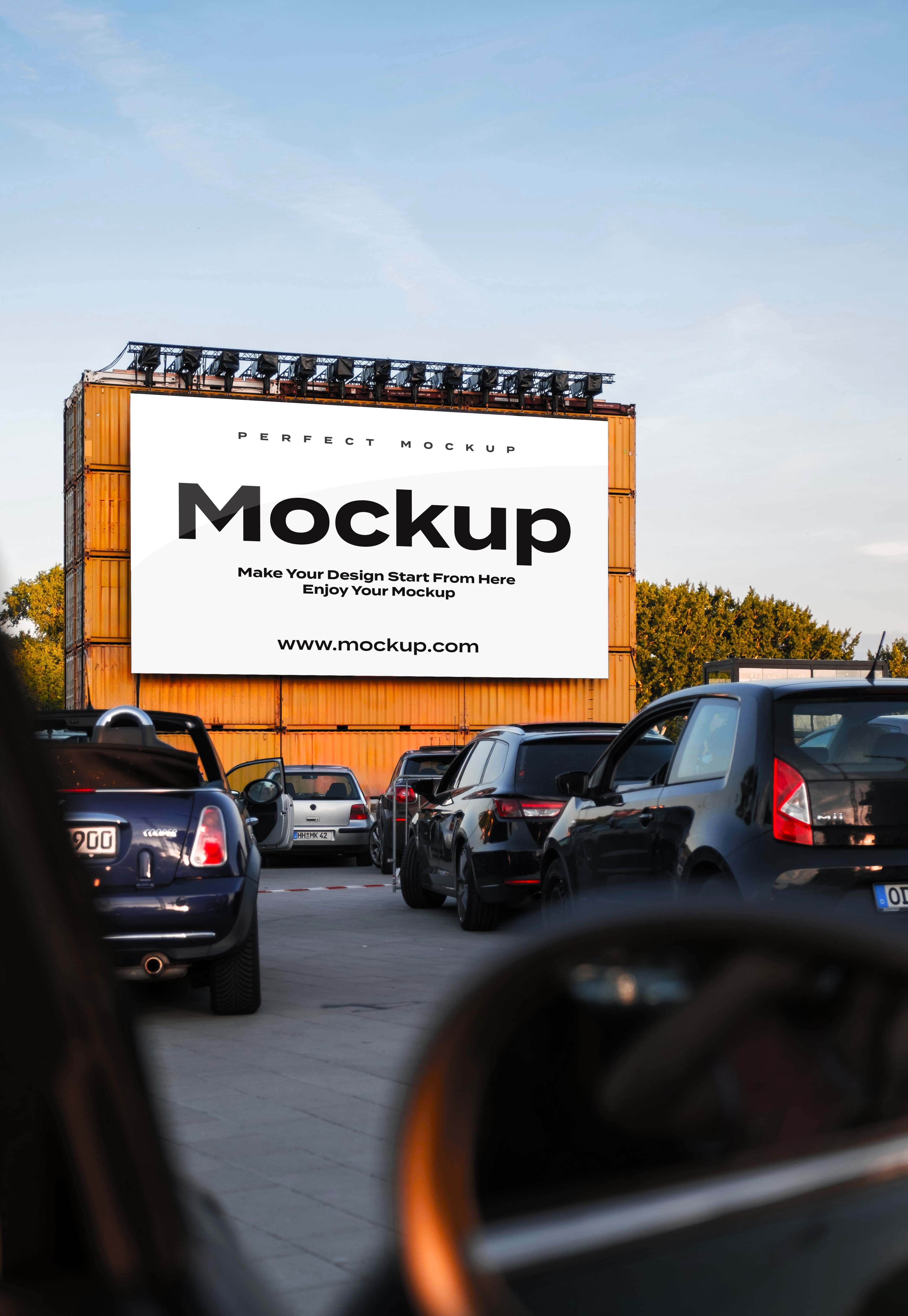 Large outdoor billboard mockup