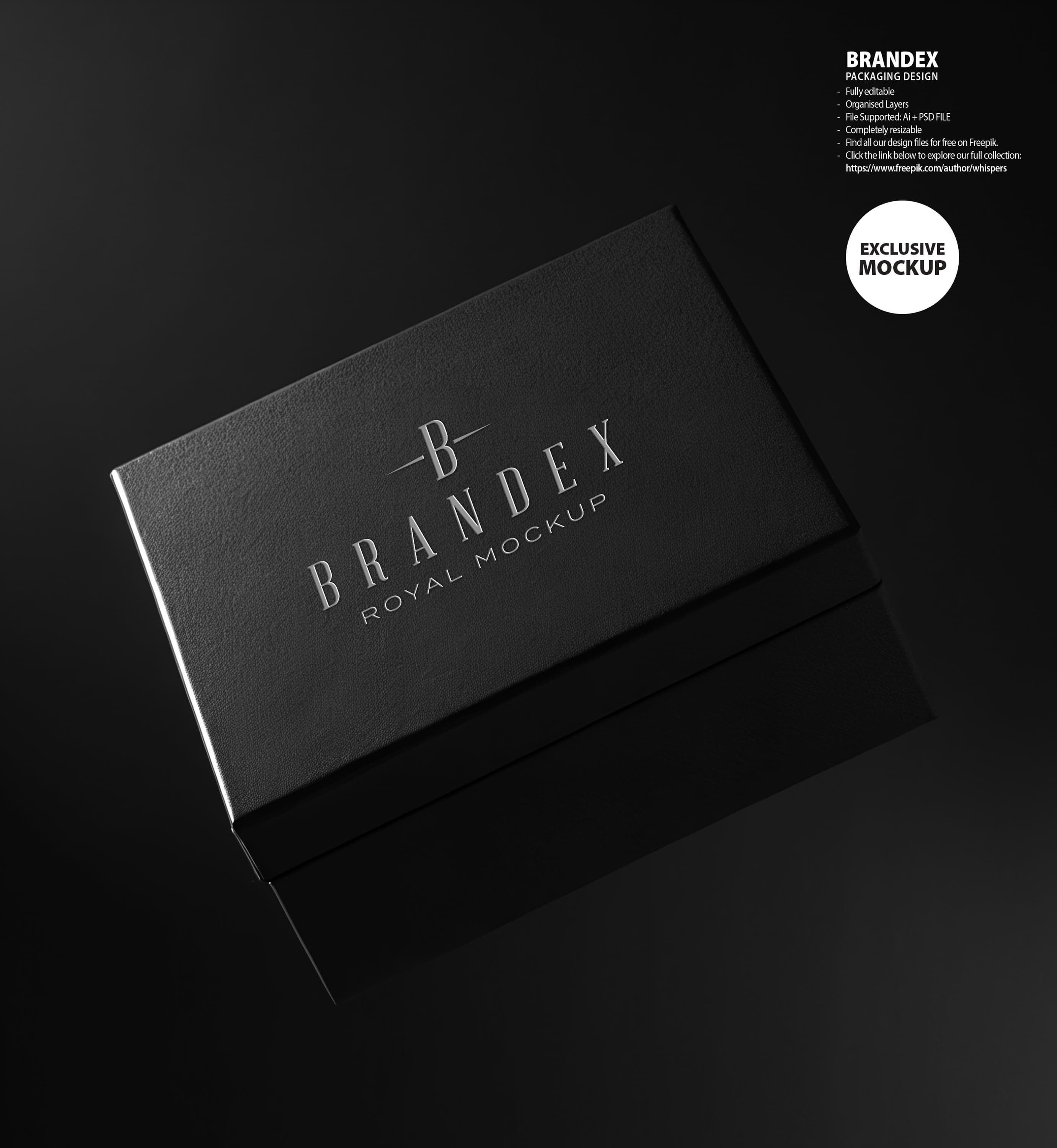 Elegant black mockup
