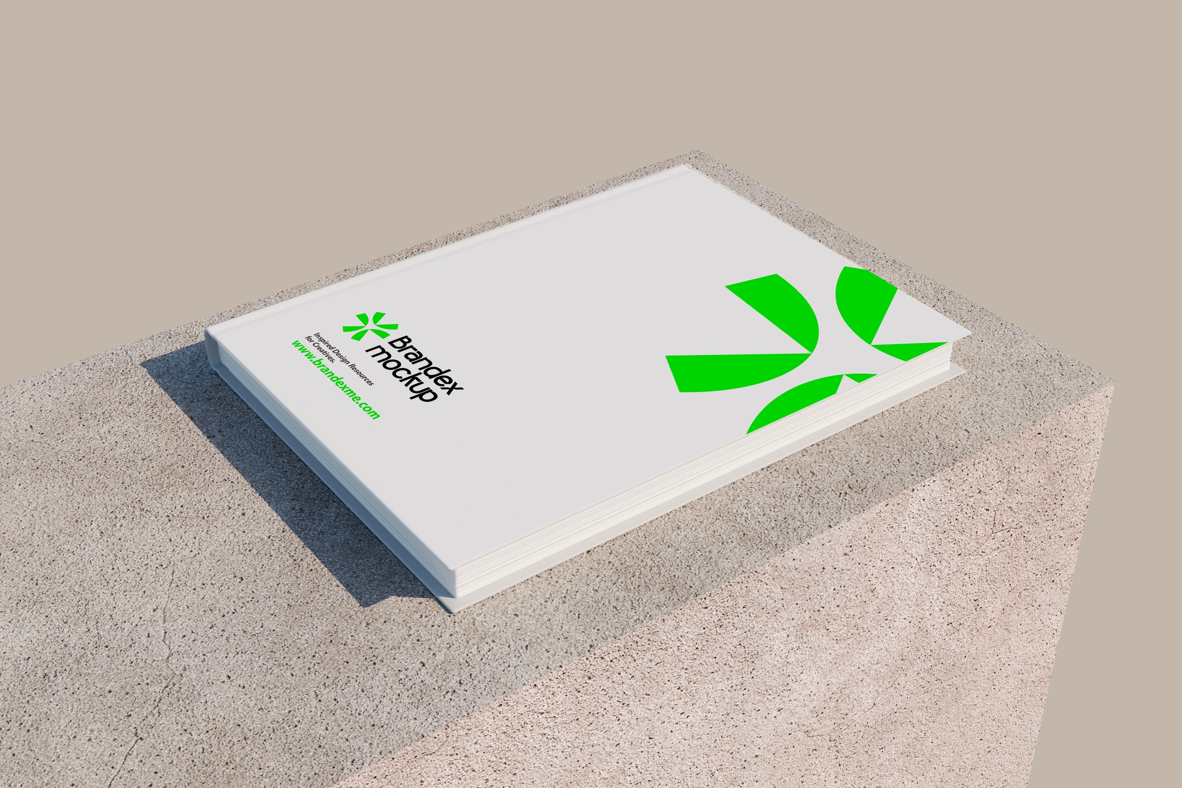 Green accented booklet mockup