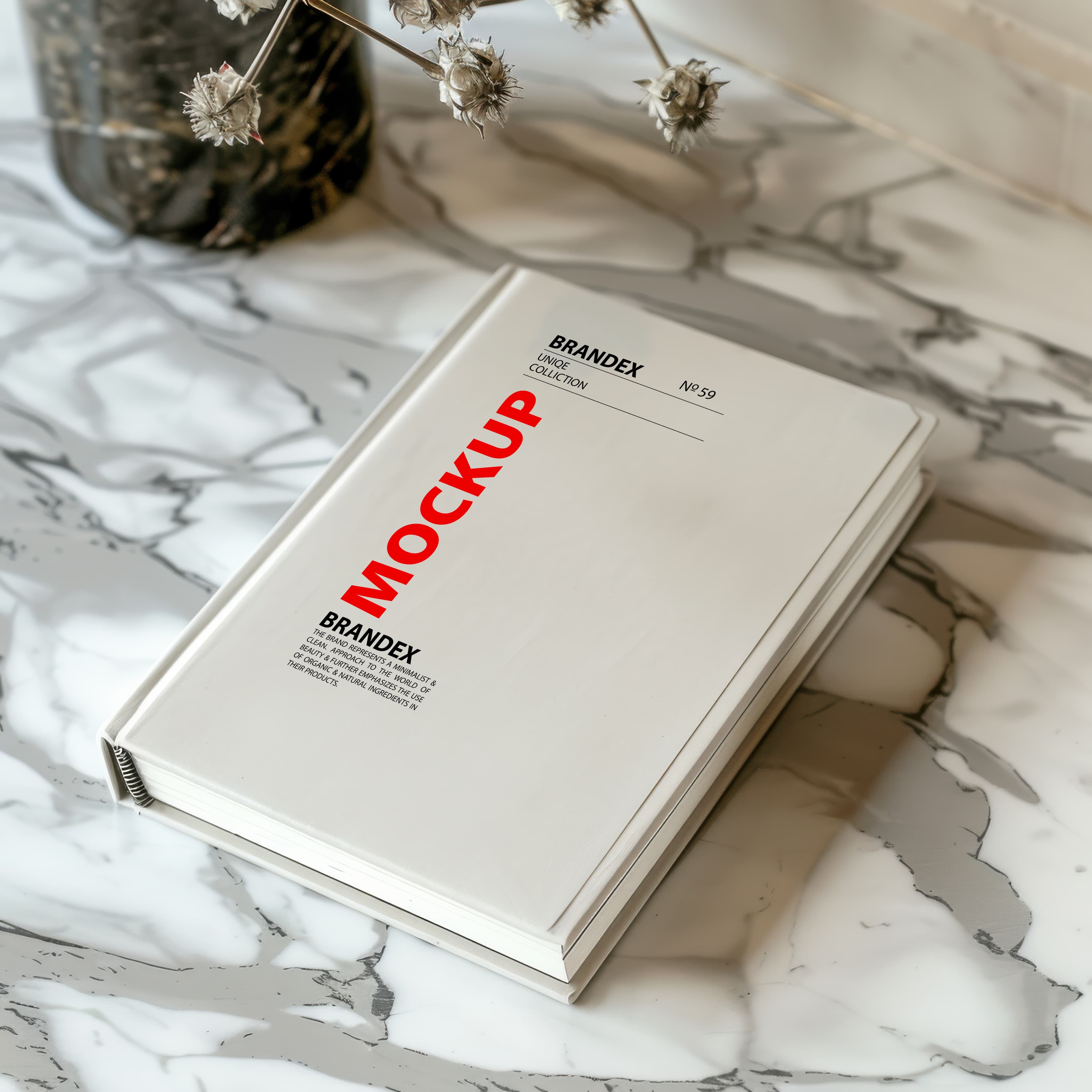 Elegant hardcover book mockup