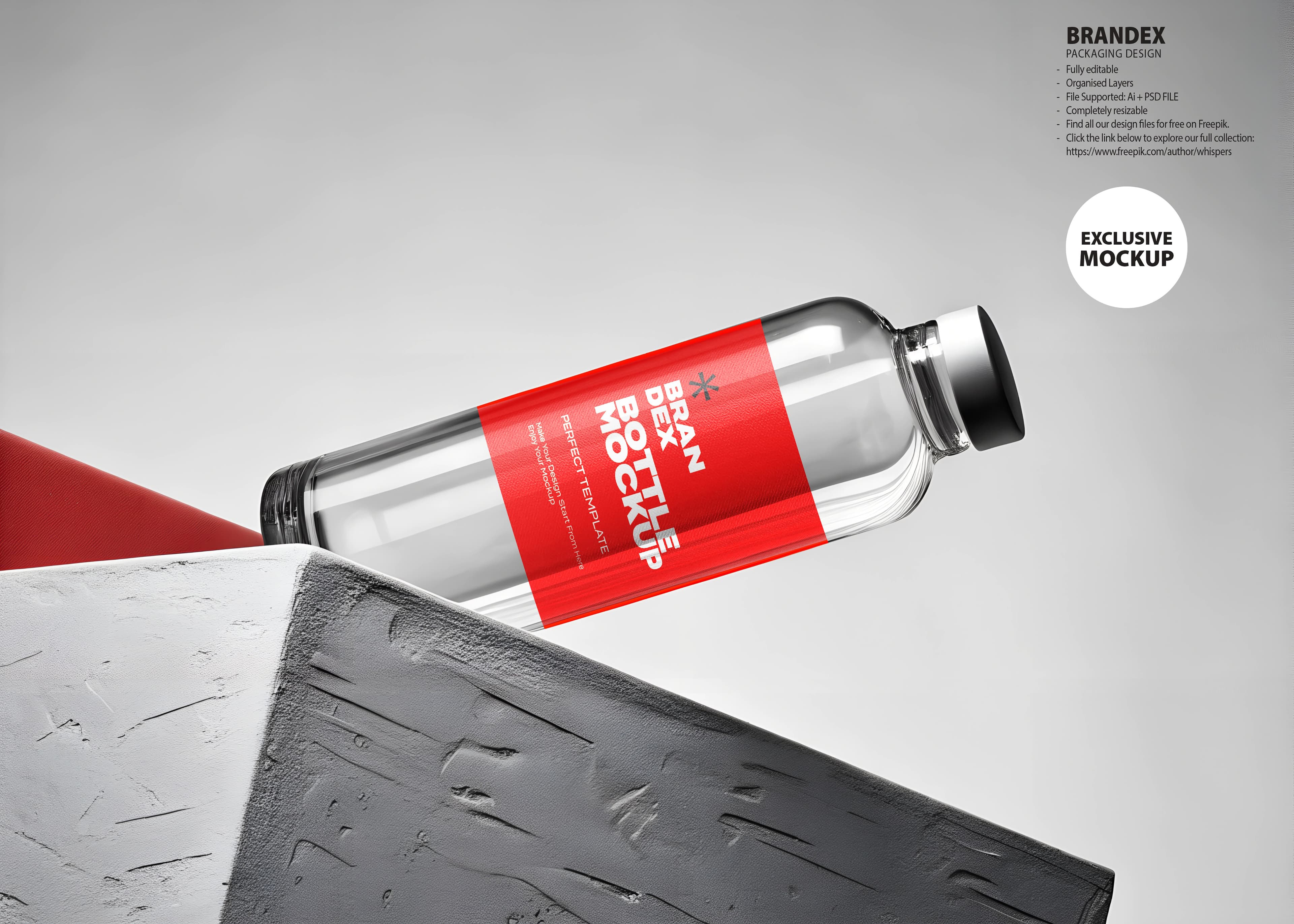 Transparent water mockup