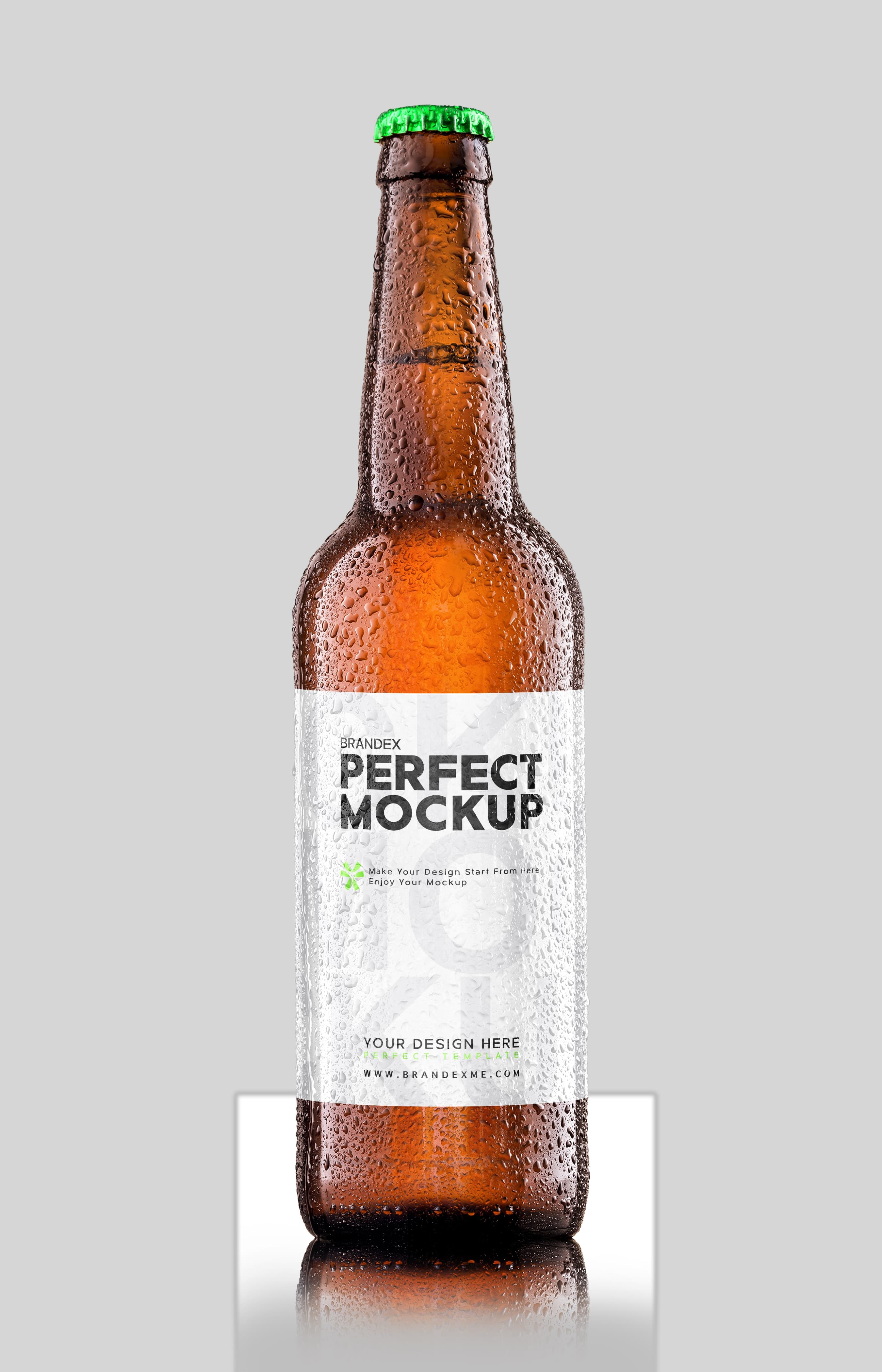 Frosted beer mockup
