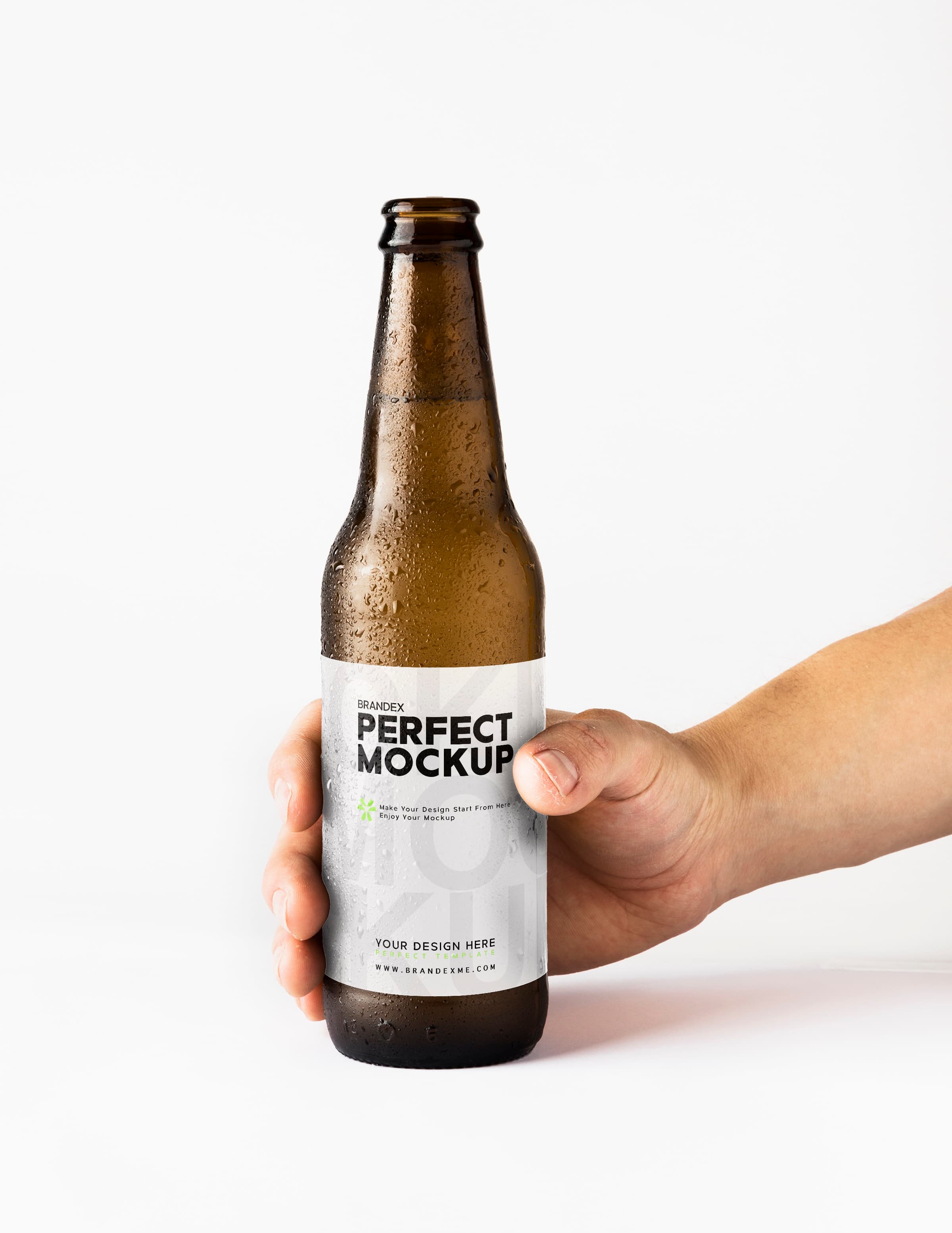 Frosted beer mockup