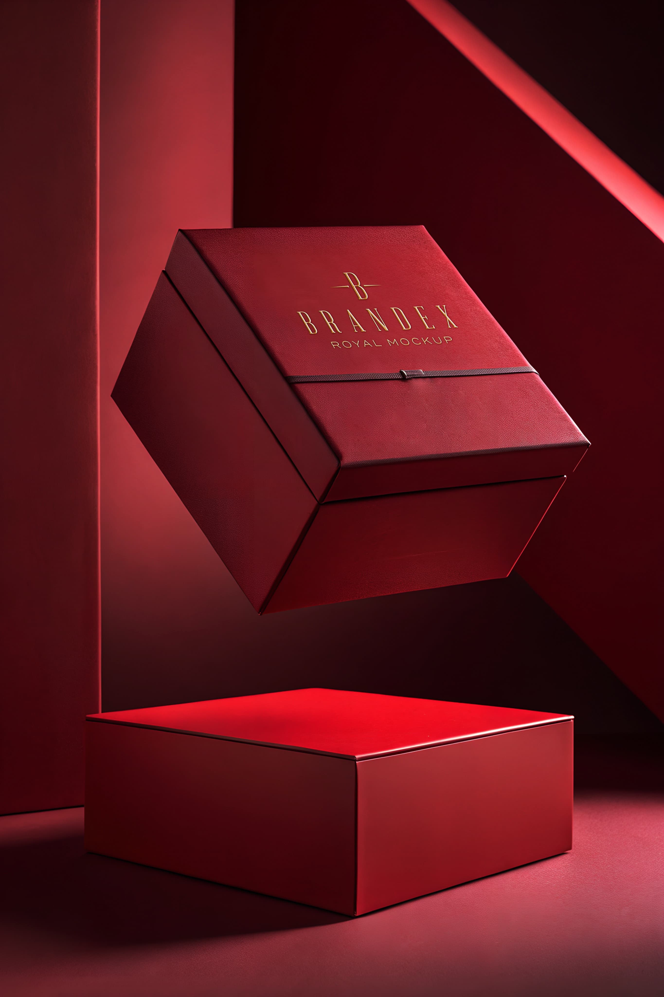 Luxurious red mockup