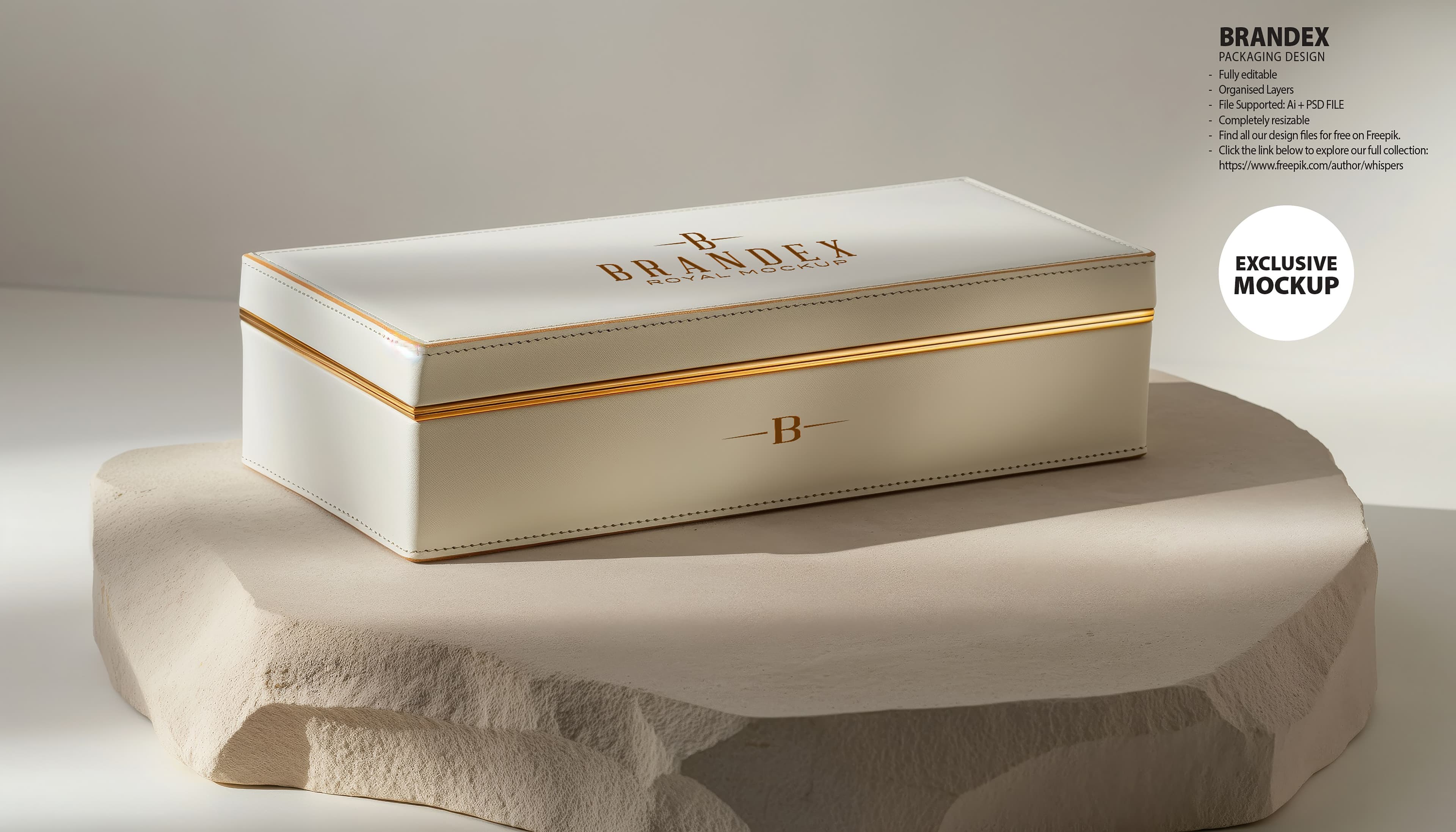 Elegant gold-trim mockup