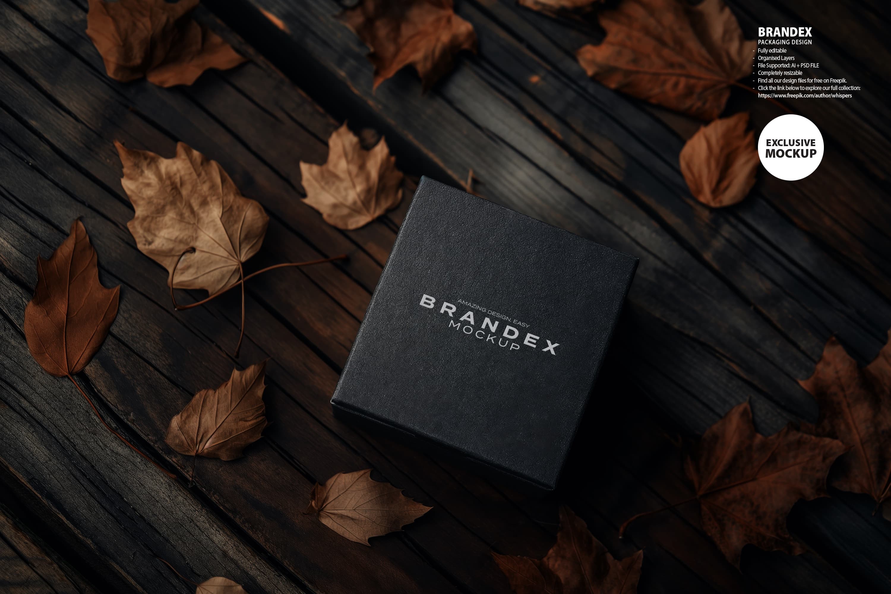 Textured black mockup