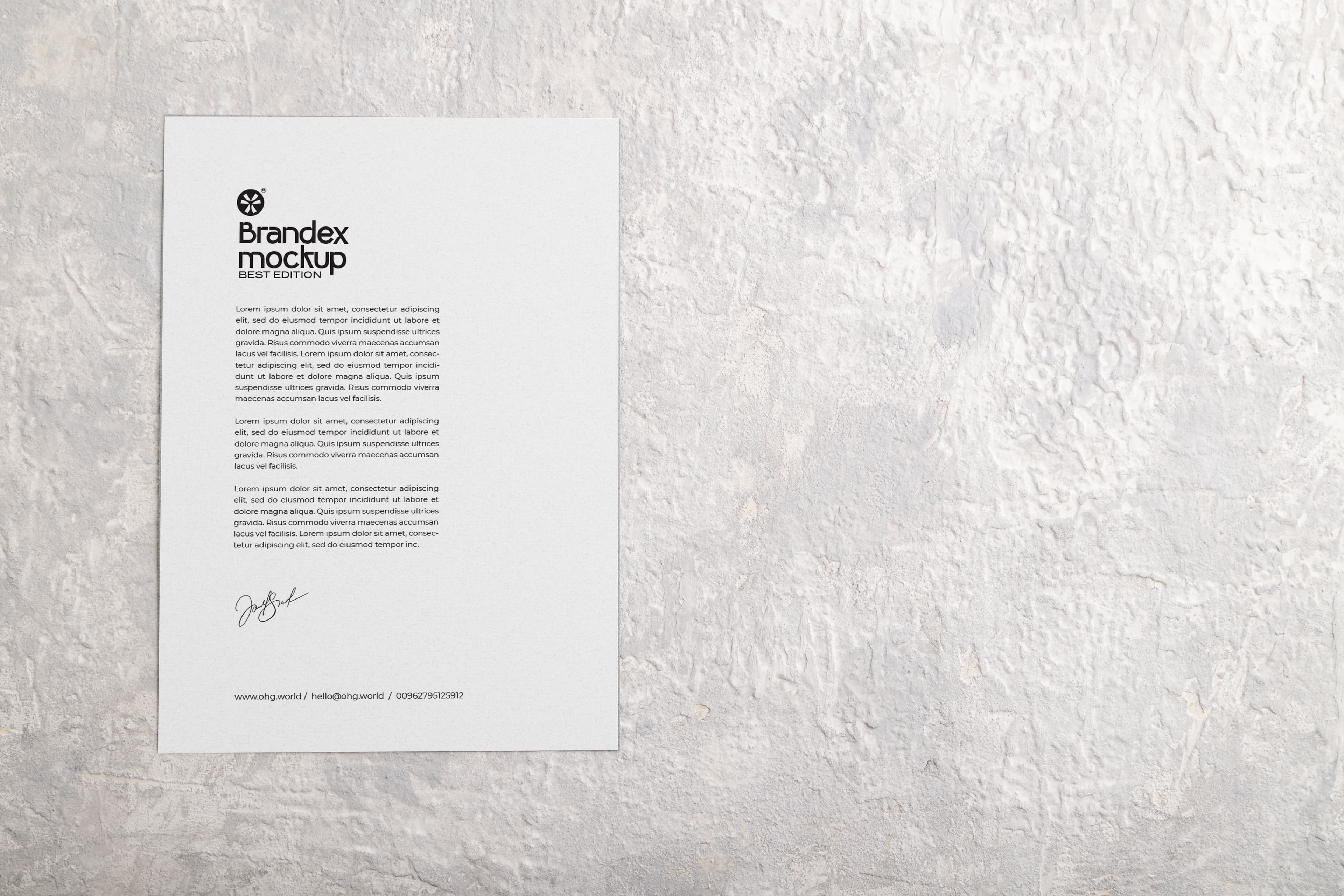 Elegant letterhead mockup