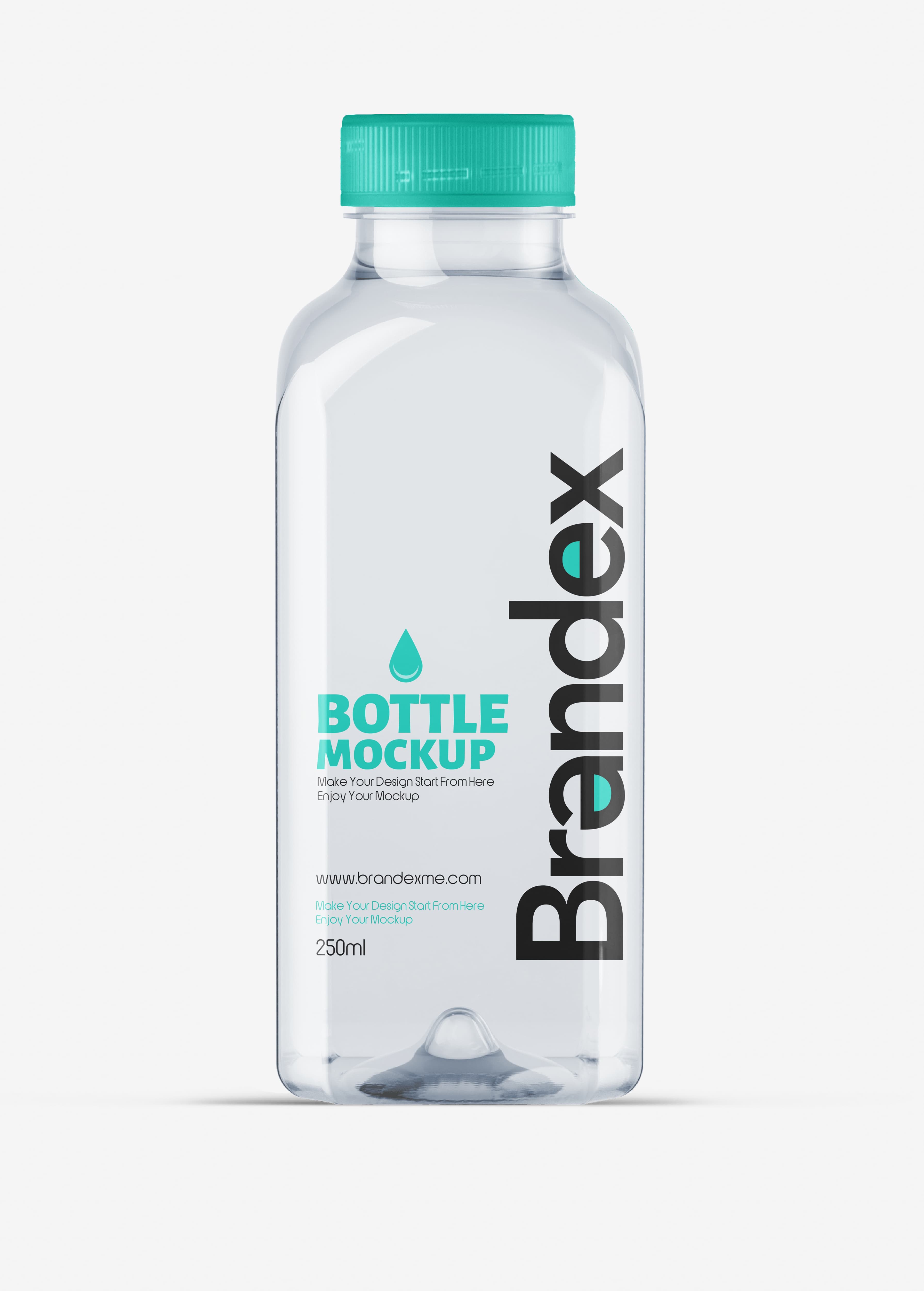 Clear plastic water mockup