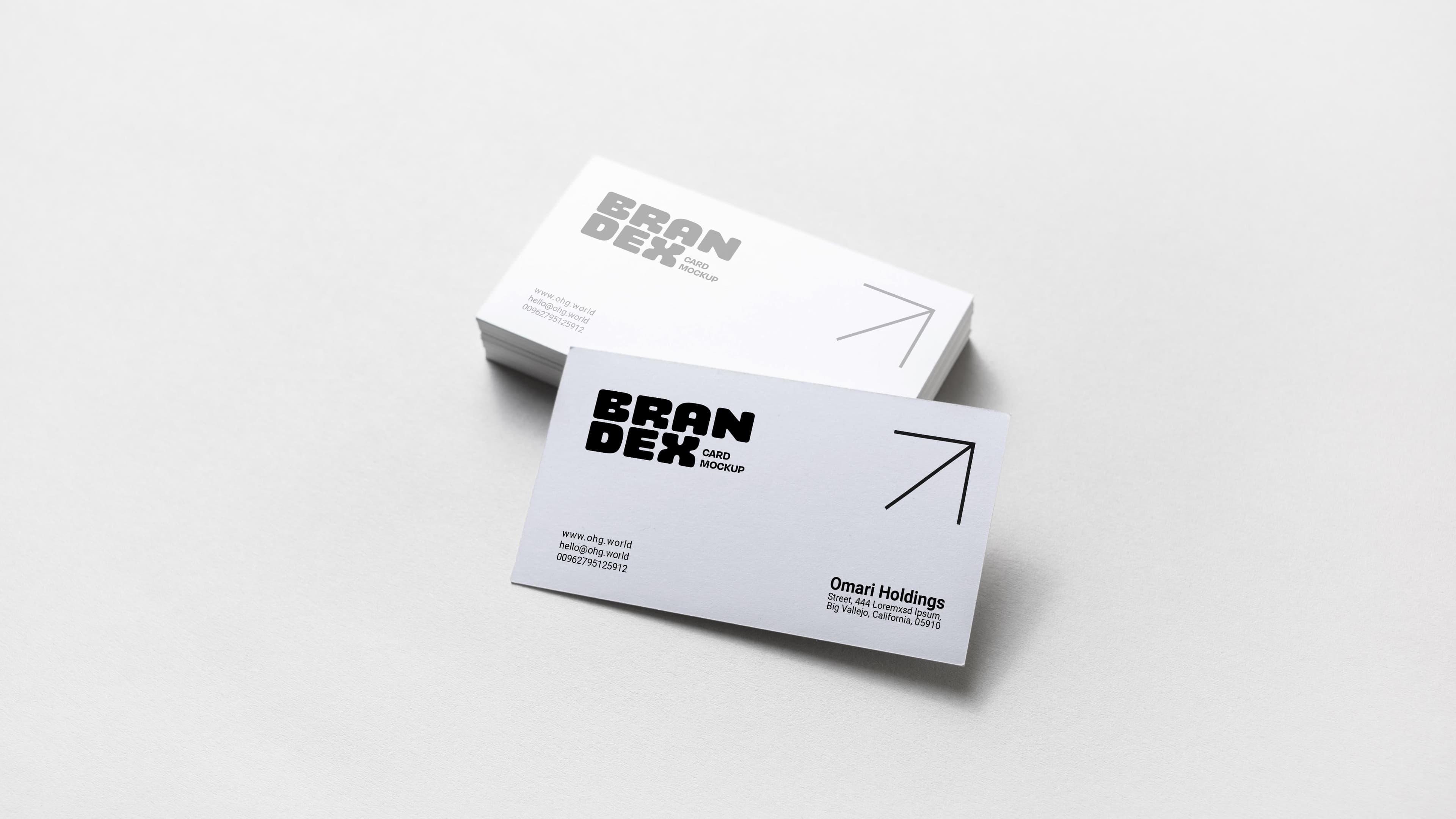 Minimalist business card mockup