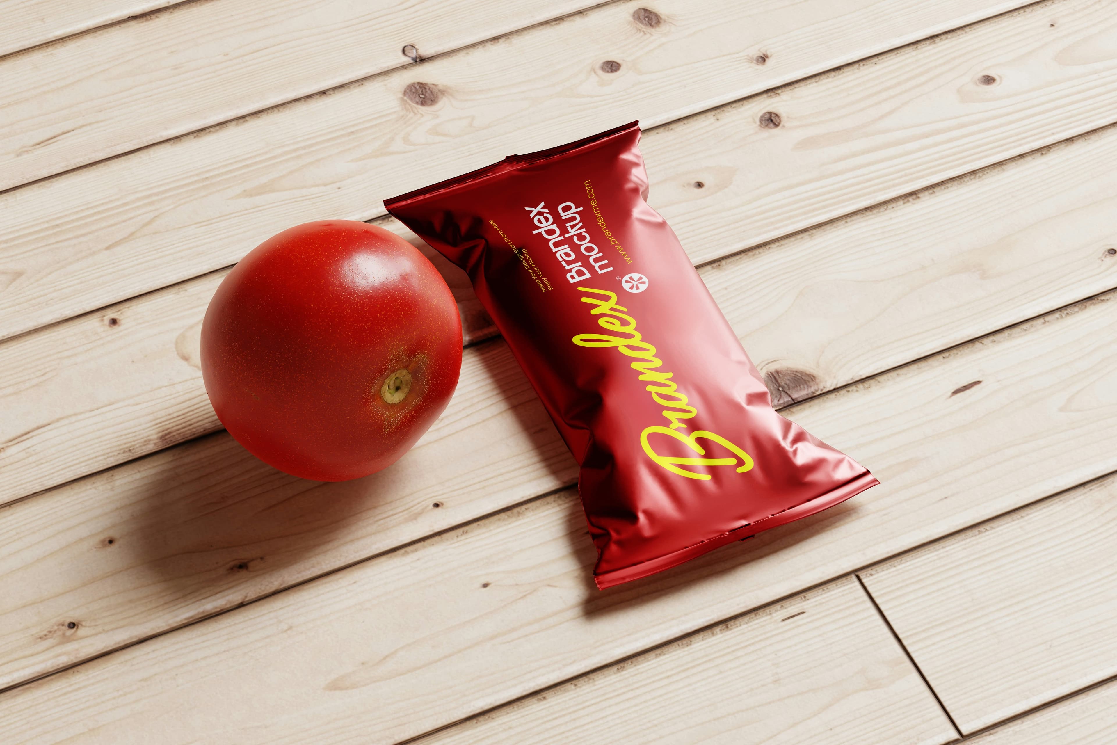 Red snack mockup