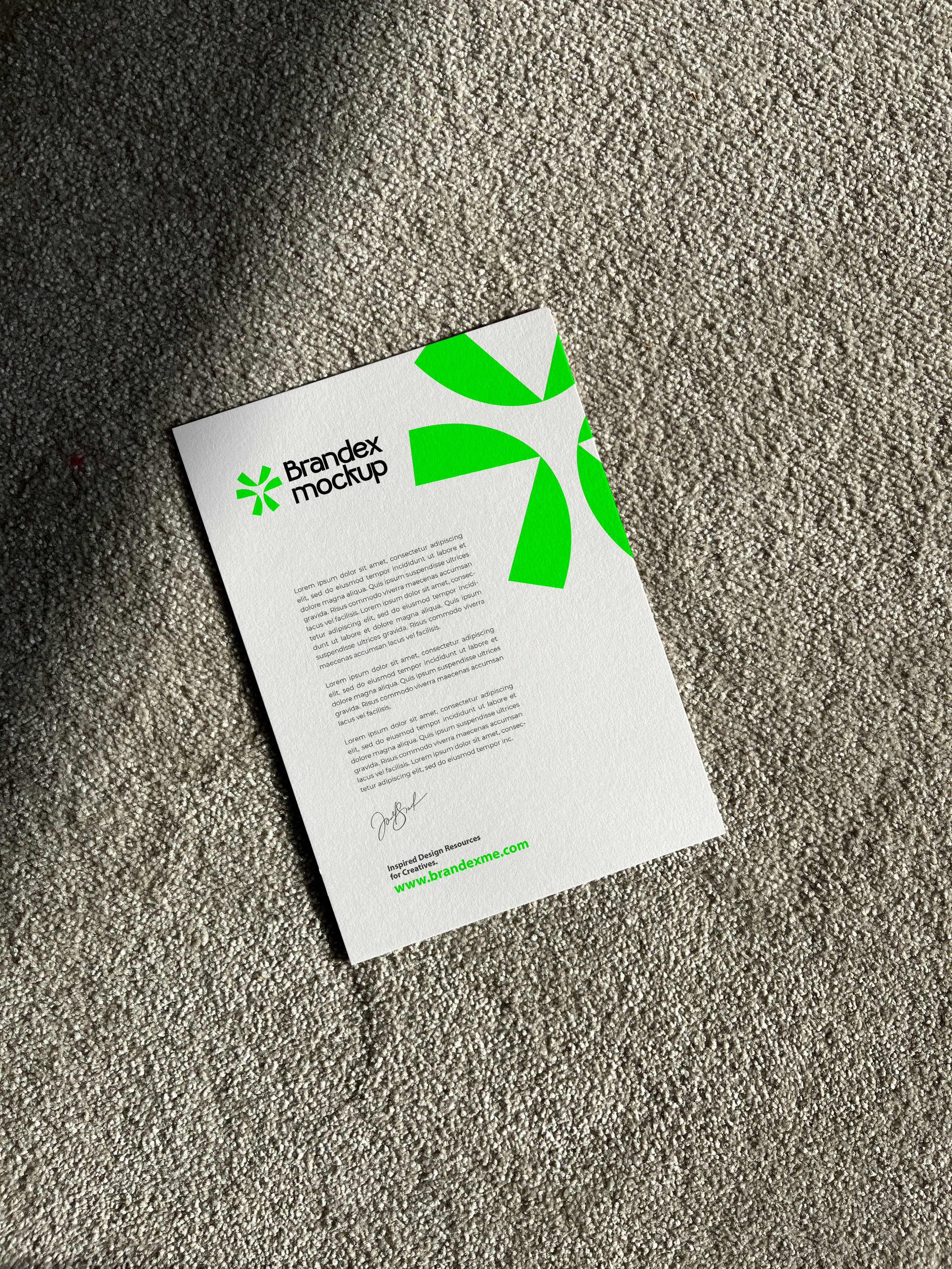 Modern stationery letterhead mockup