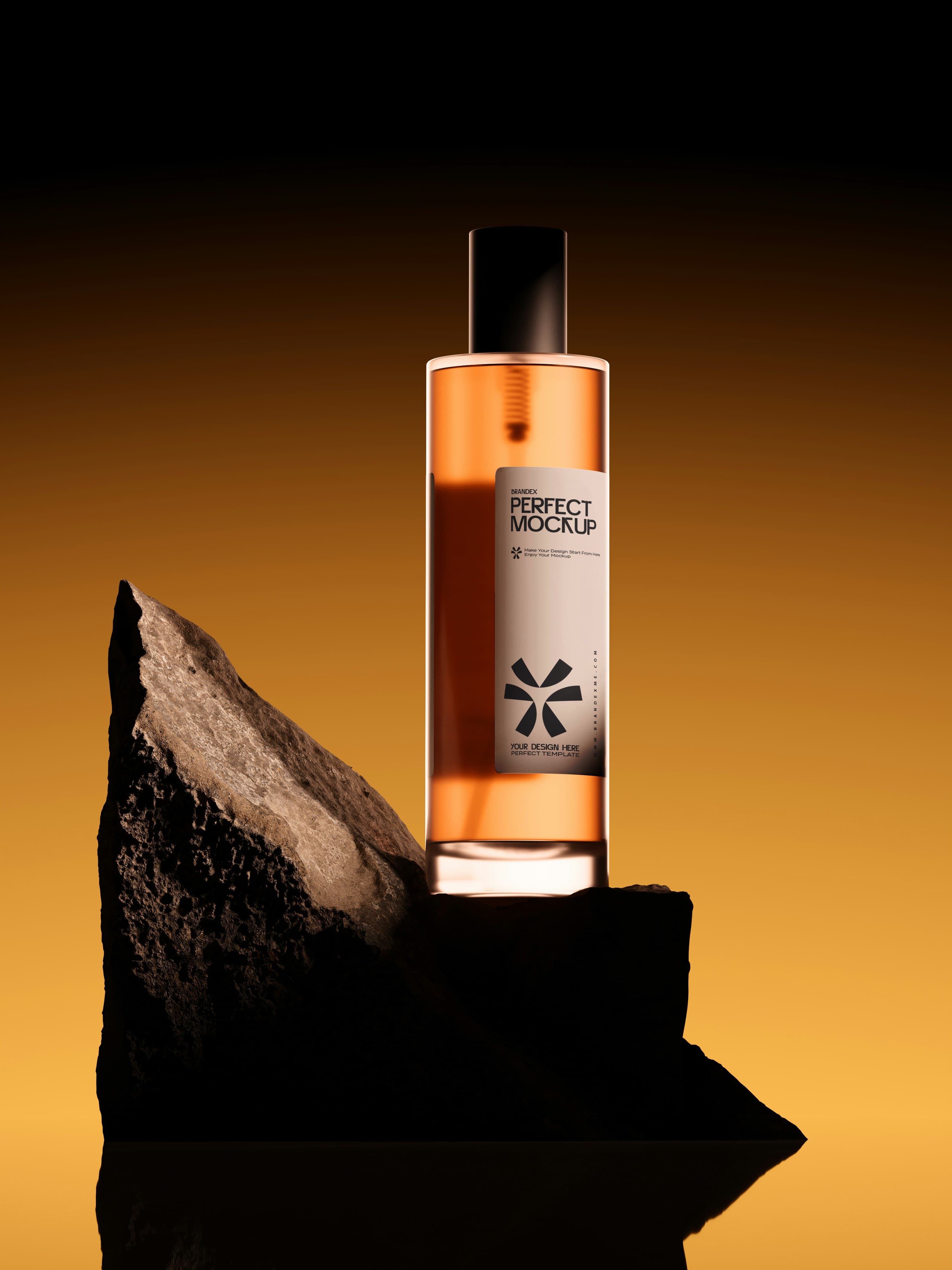 Amber glass mockup