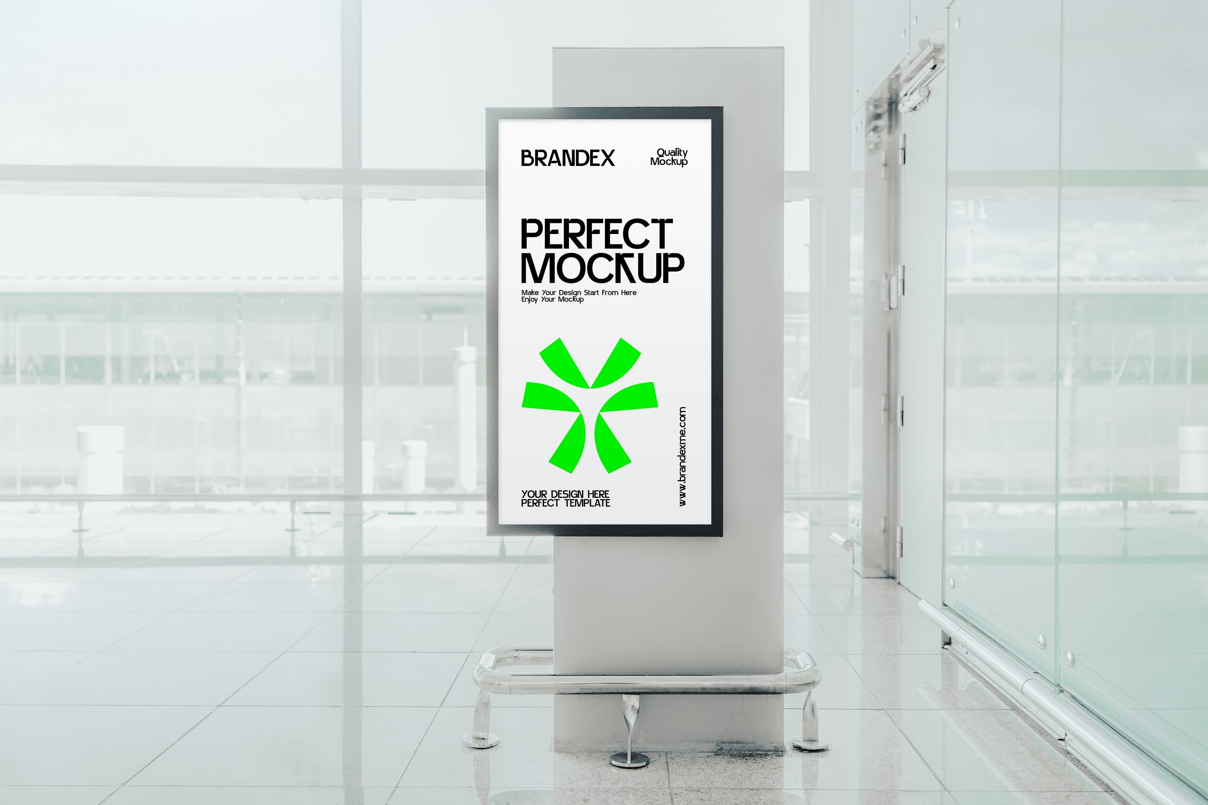 Airport digital signage mockup