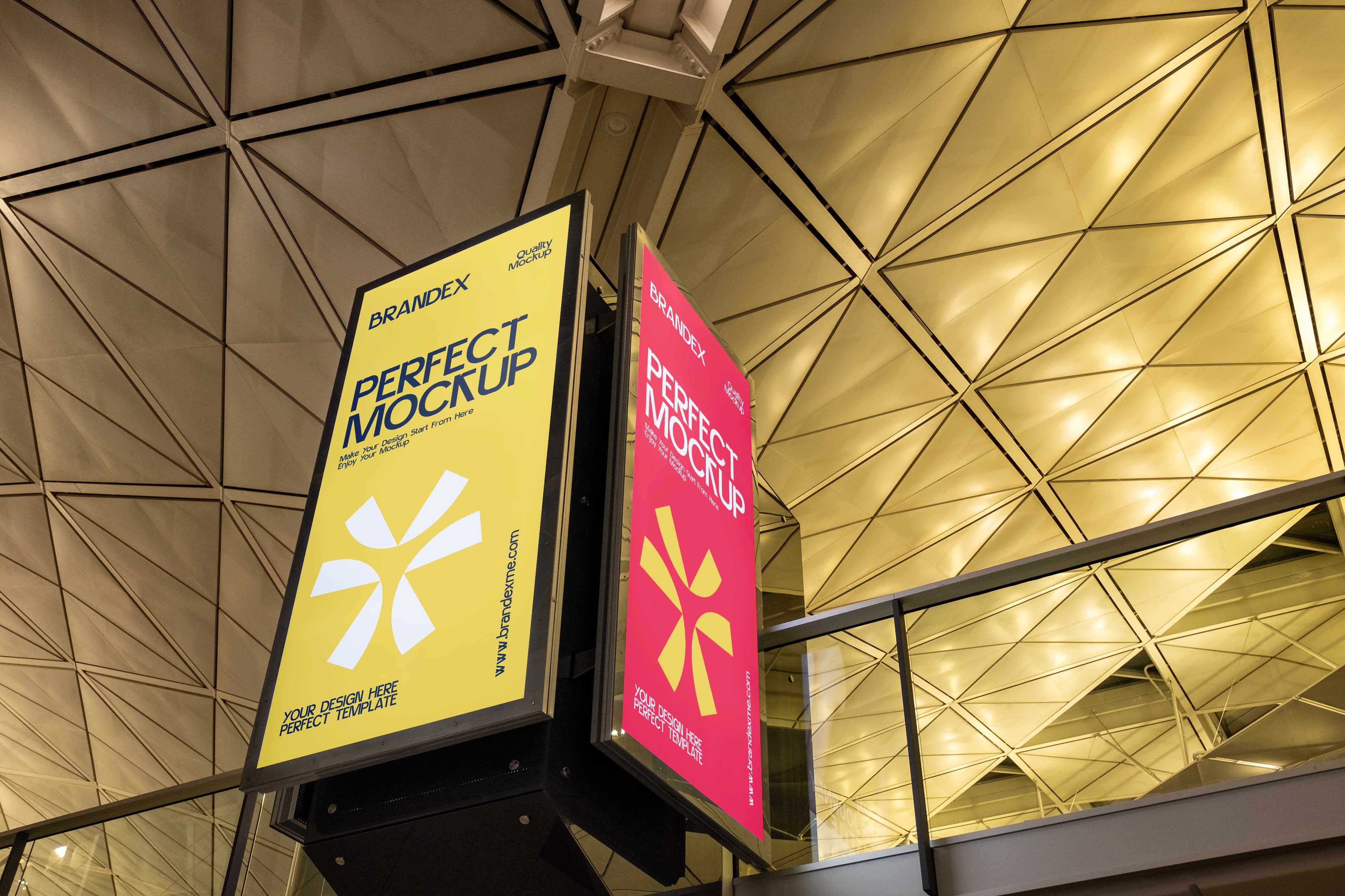Mall digital billboard mockup