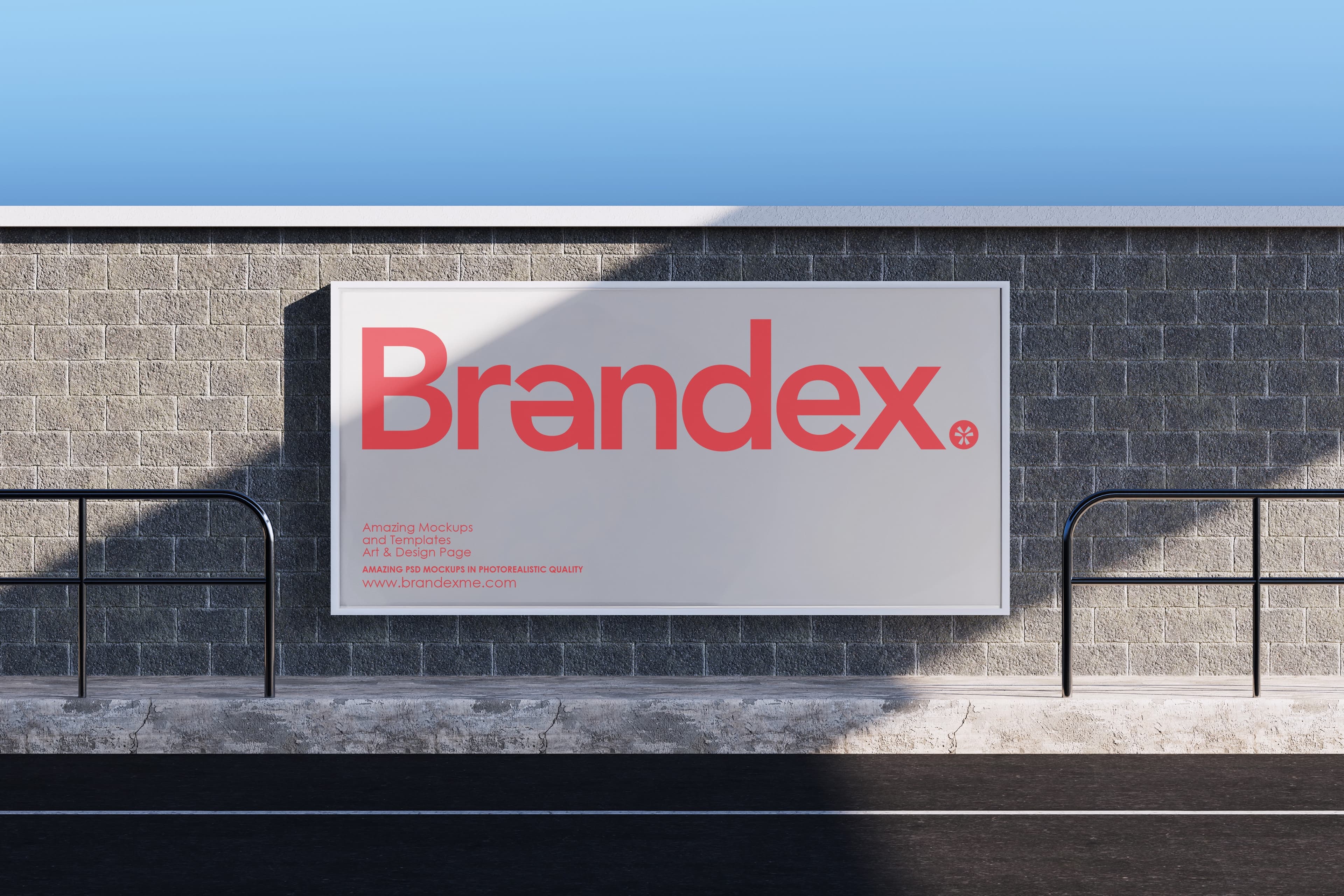 Outdoor billboard advertisement mockup