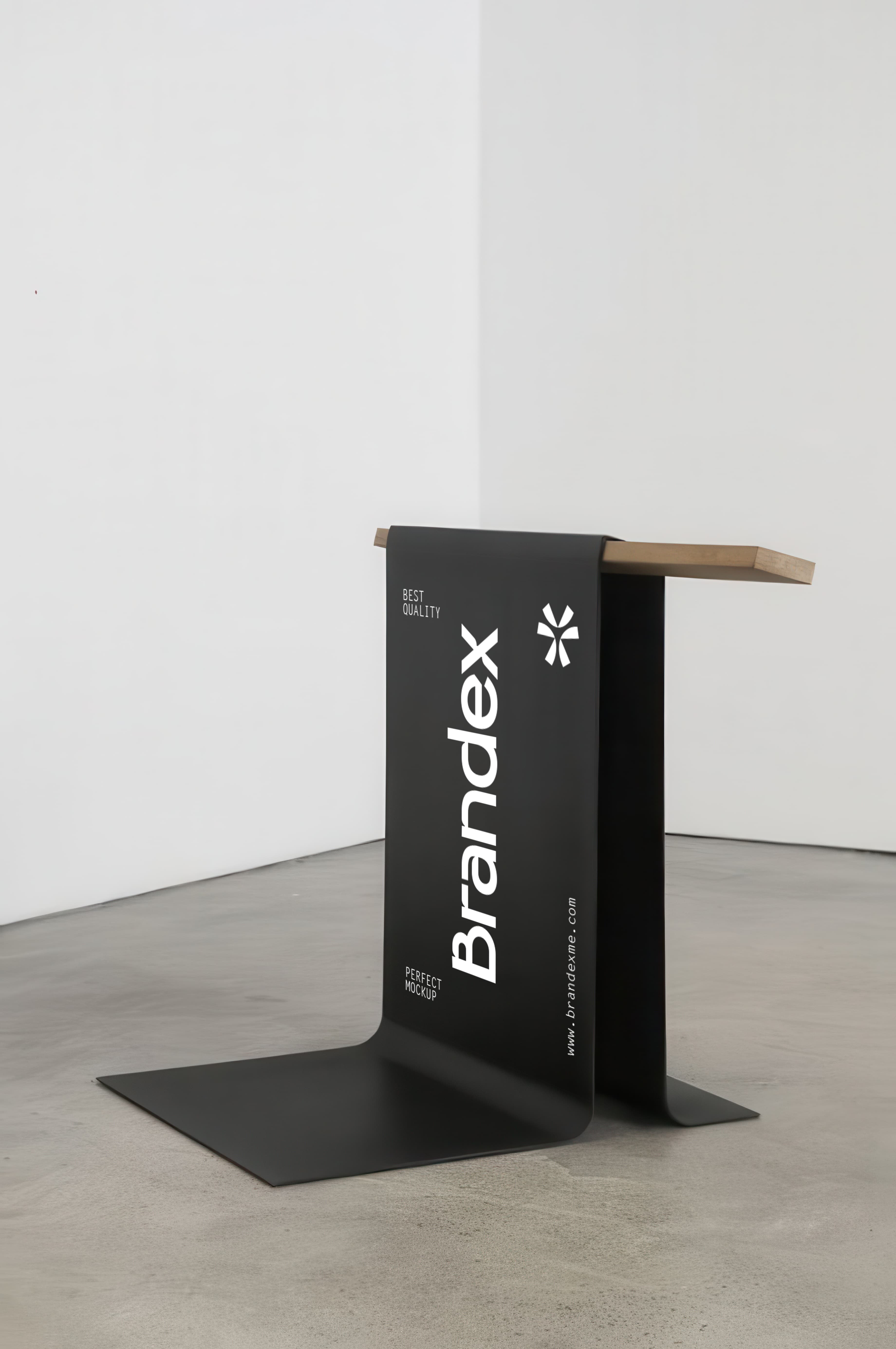 Modern podium with branding mockup
