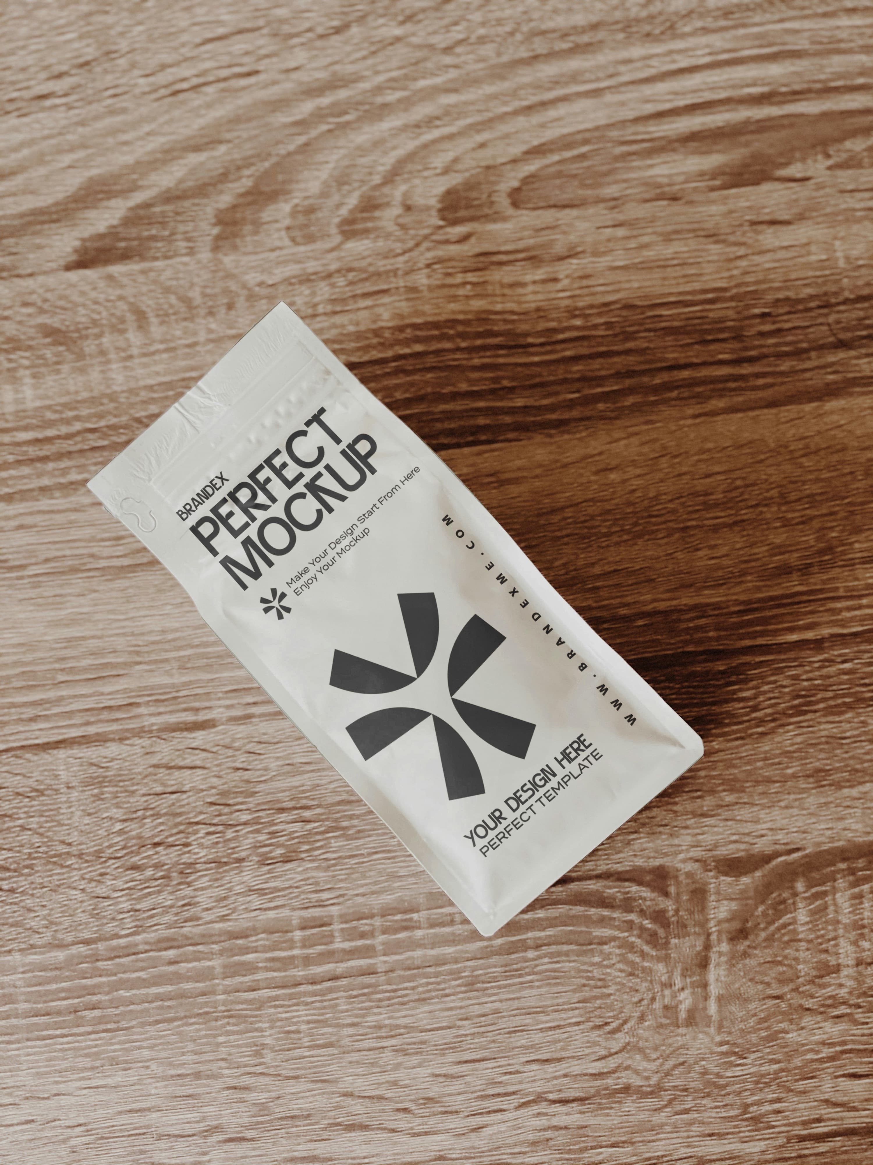 White stand-up pouch mockup