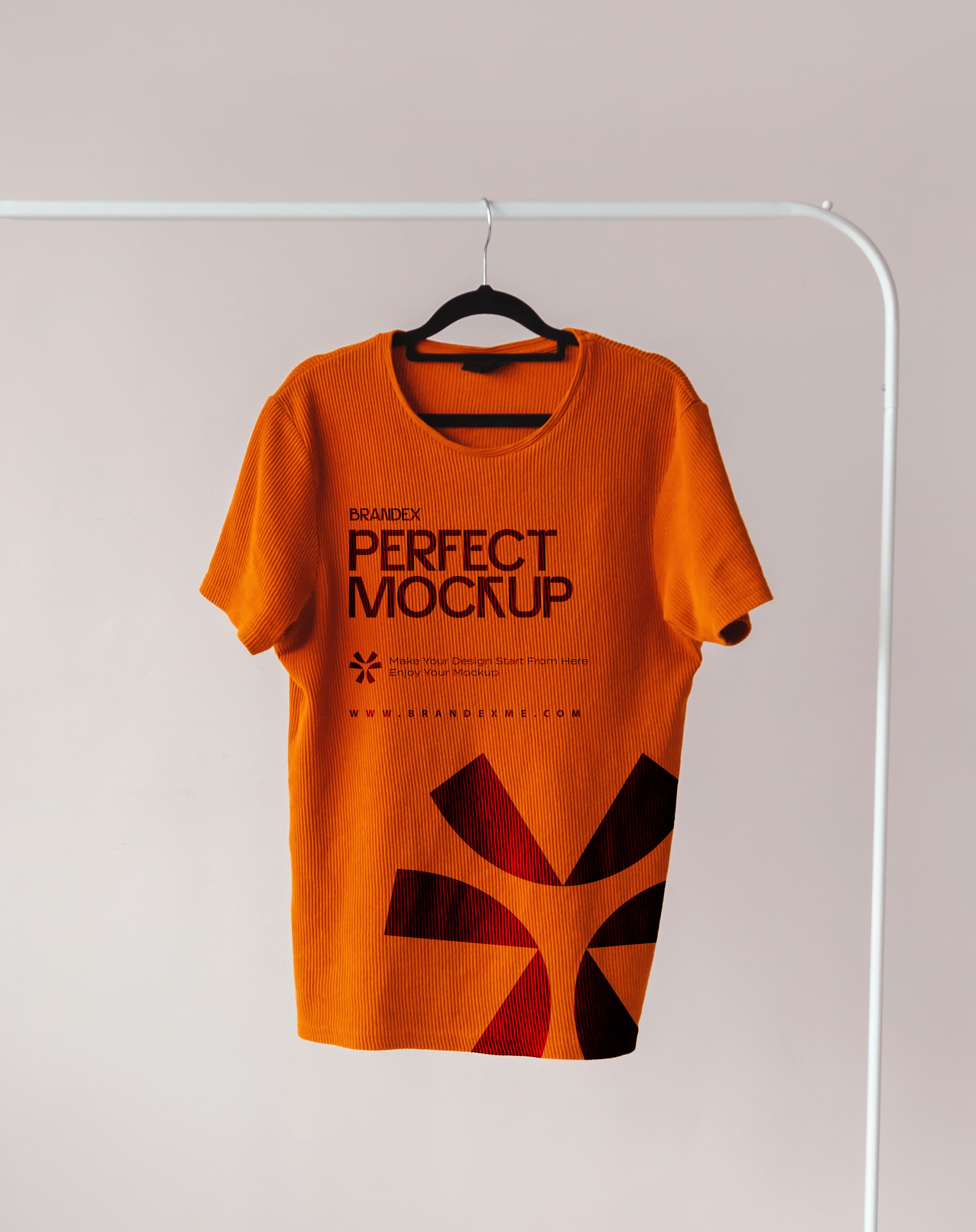 Orange t-shirt mockup