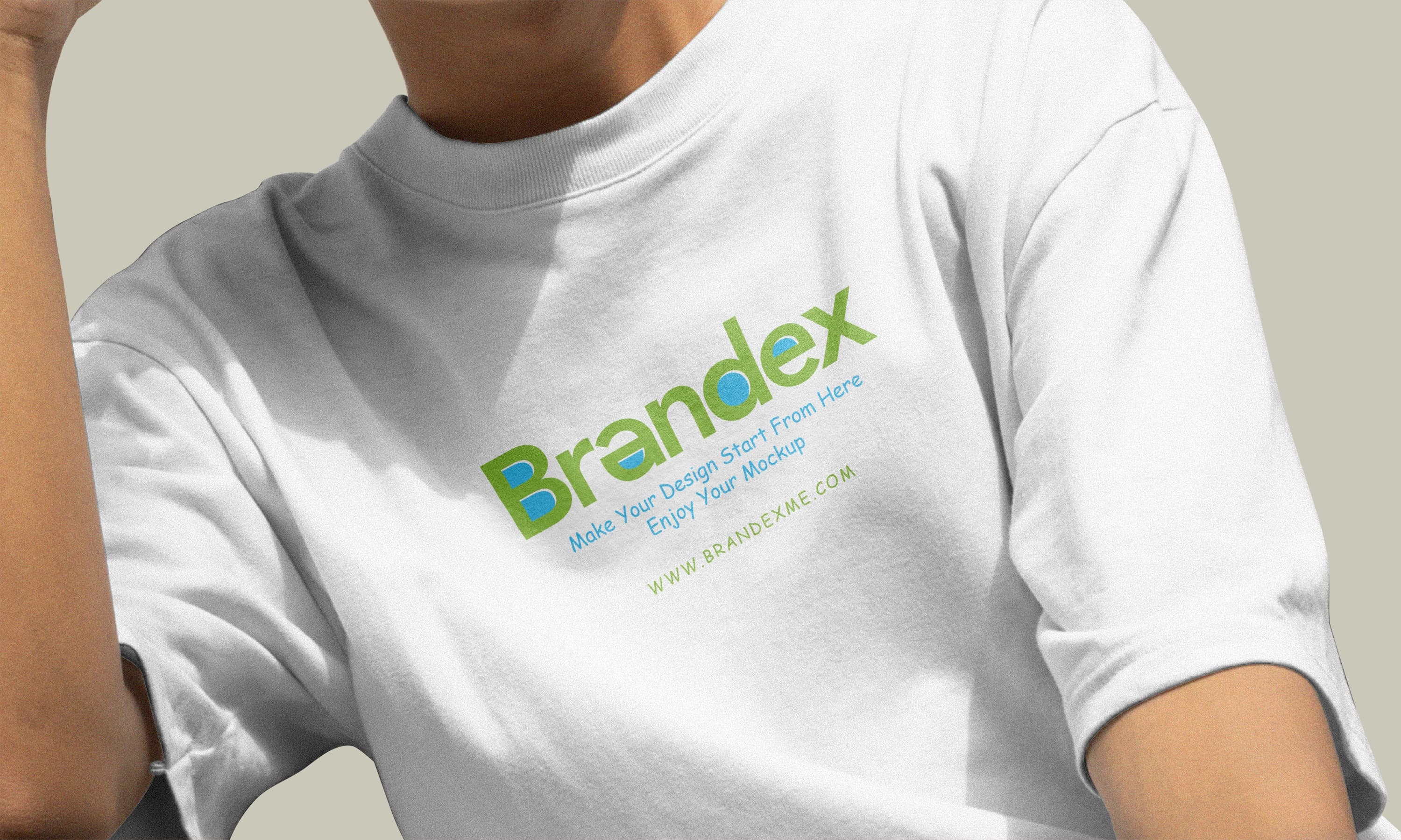 White t-shirt branding mockup