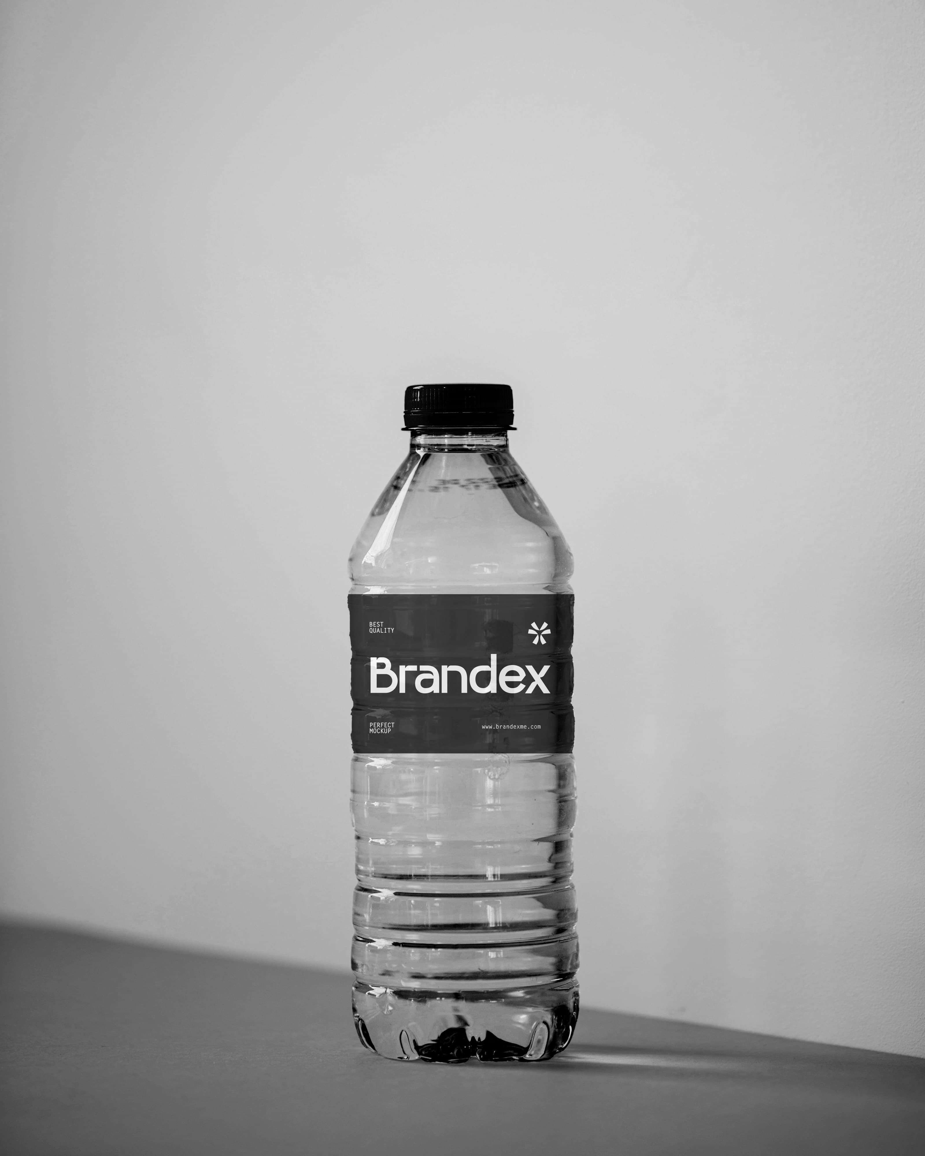Black label water mockup