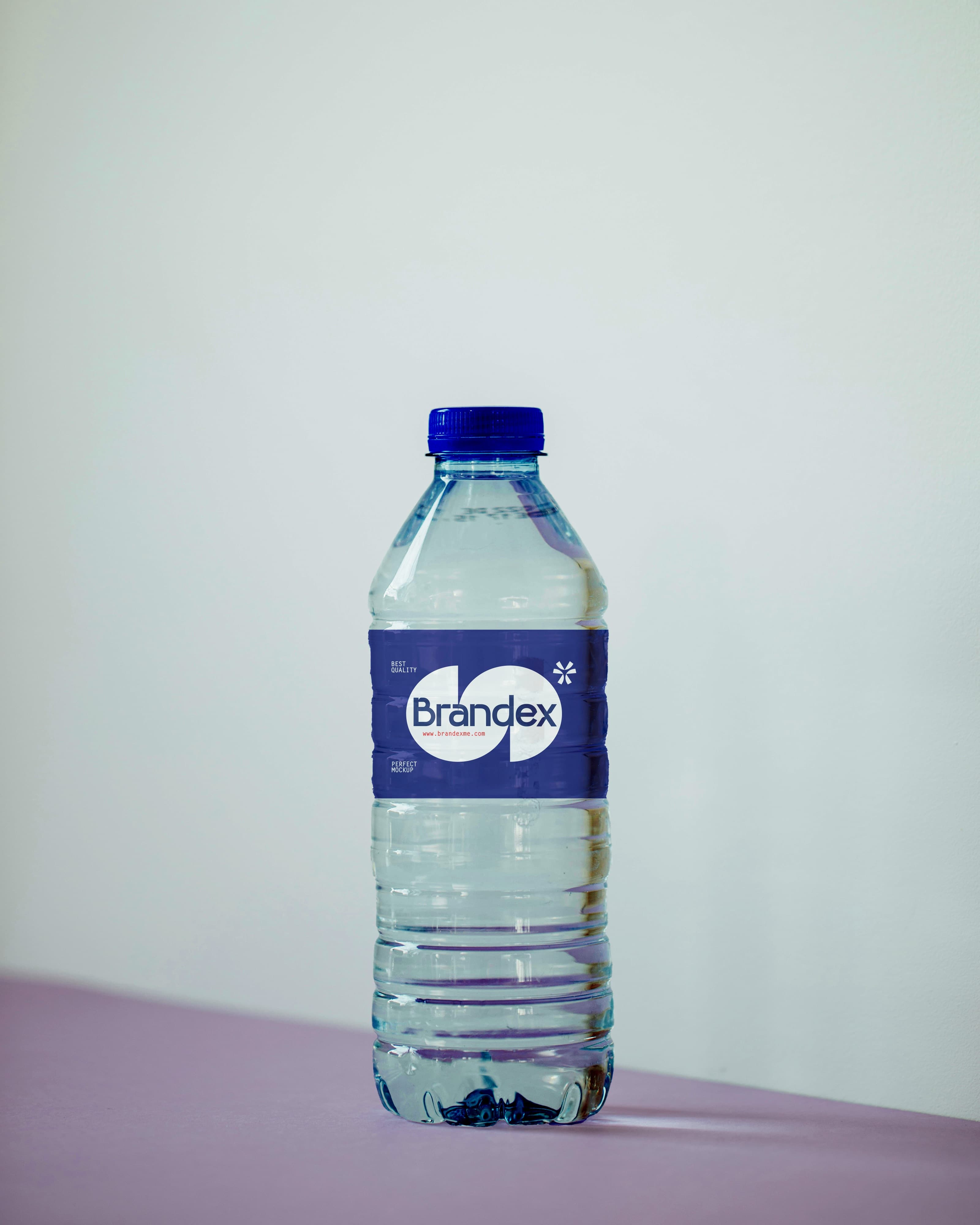 Clear plastic water mockup