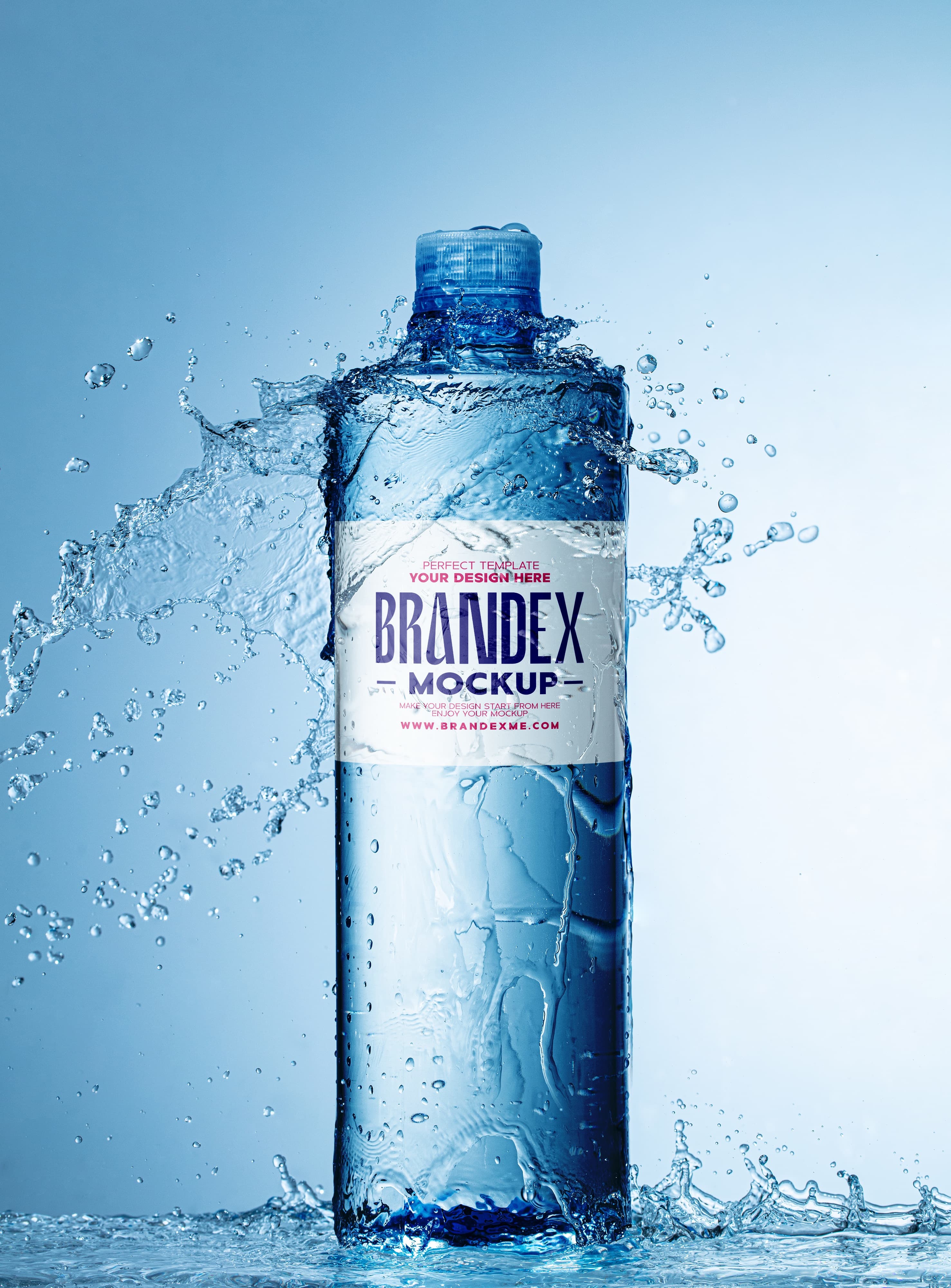 Splash water mockup