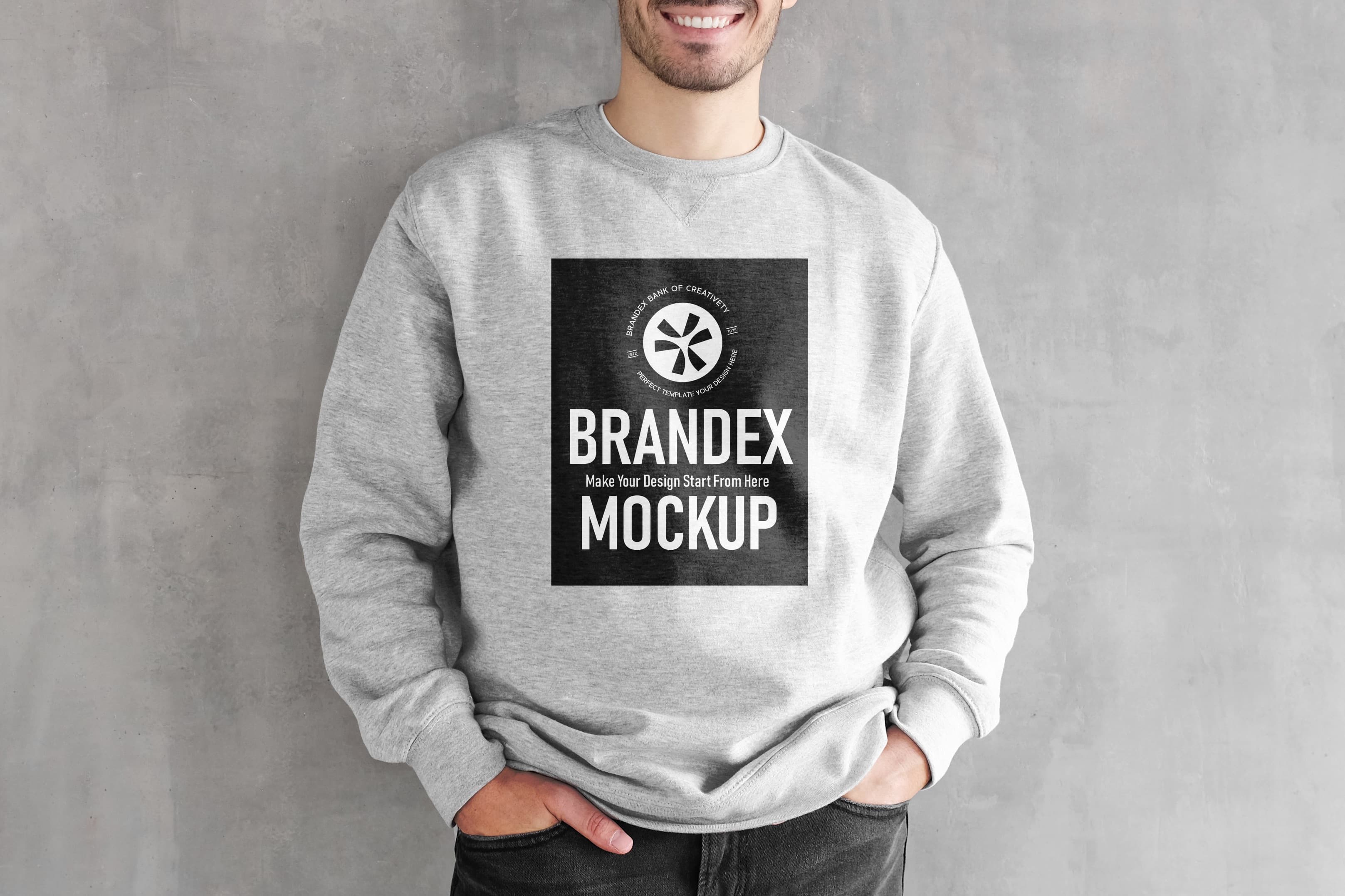 Gray sweatshirt mockup