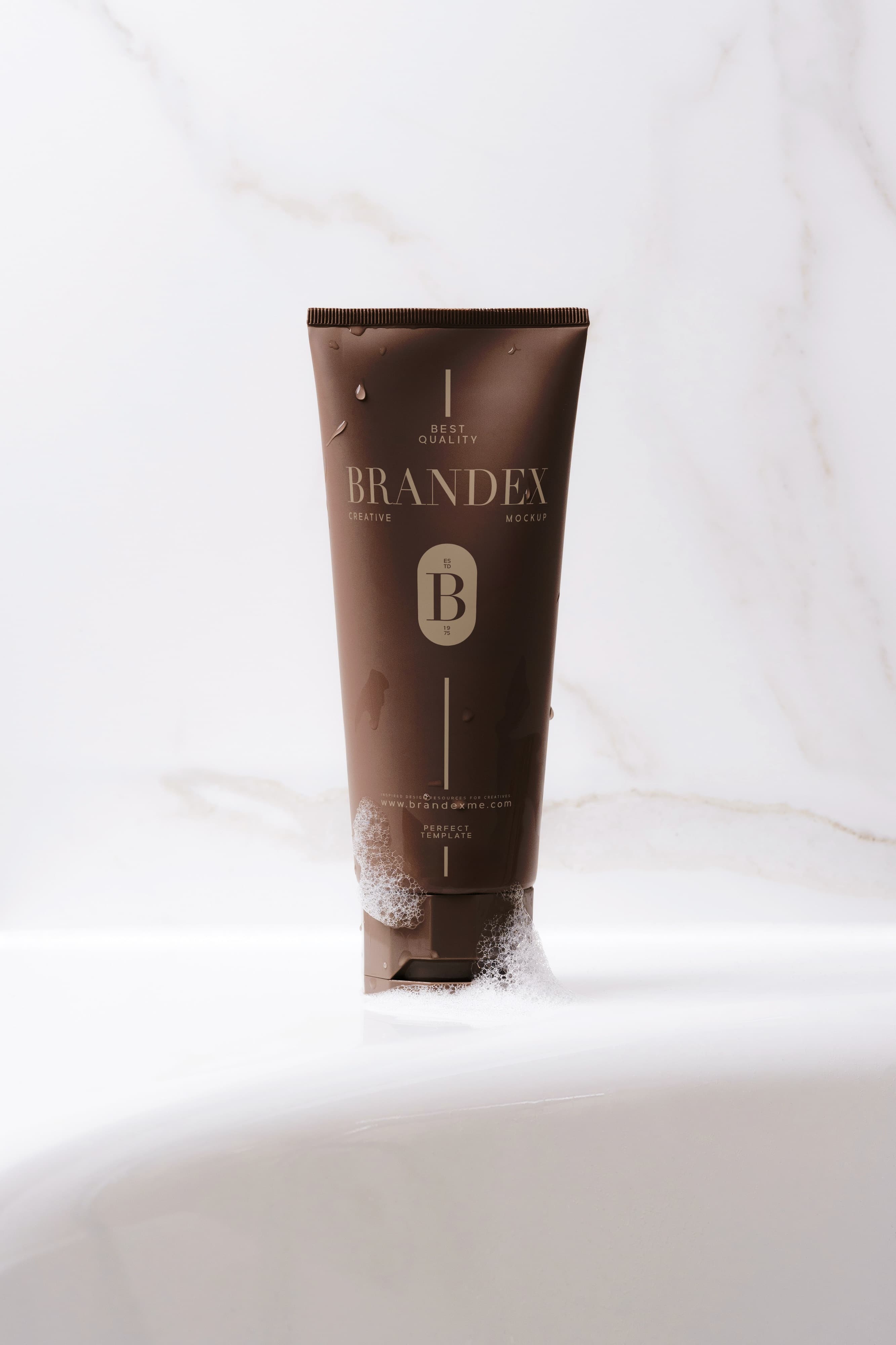 Elegant brown tube mockup