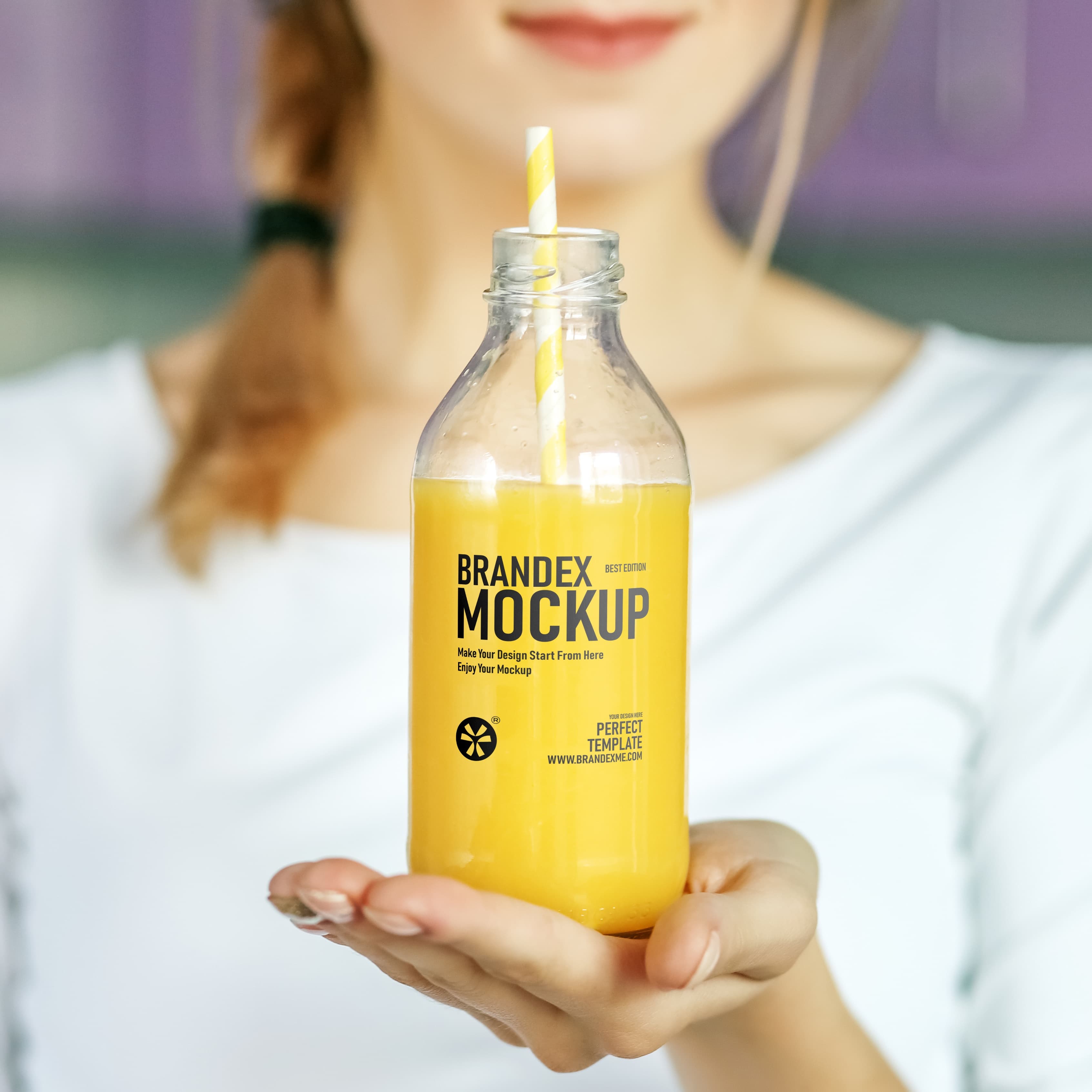 Glass juice mockup