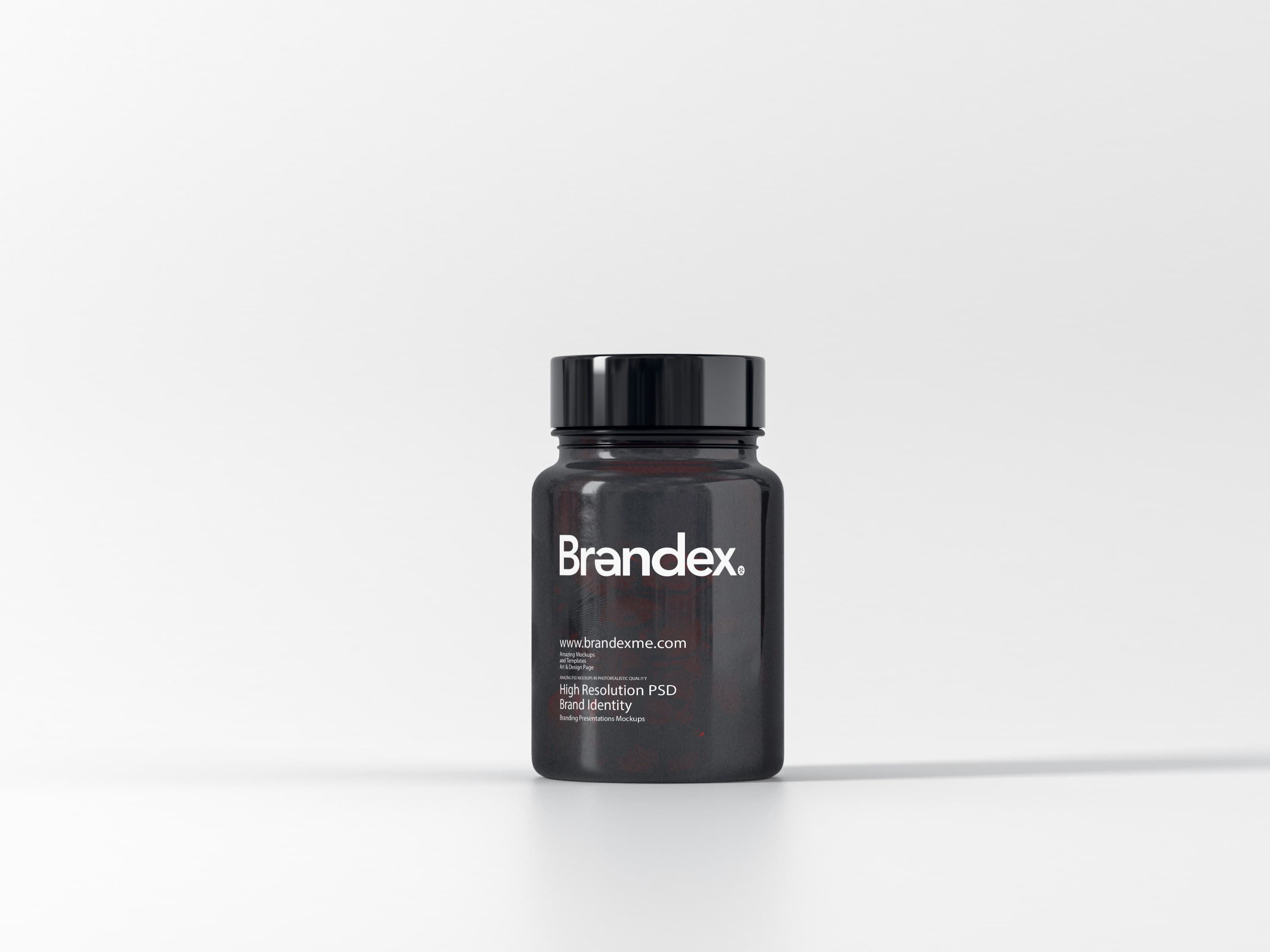 Sleek black pill mockup