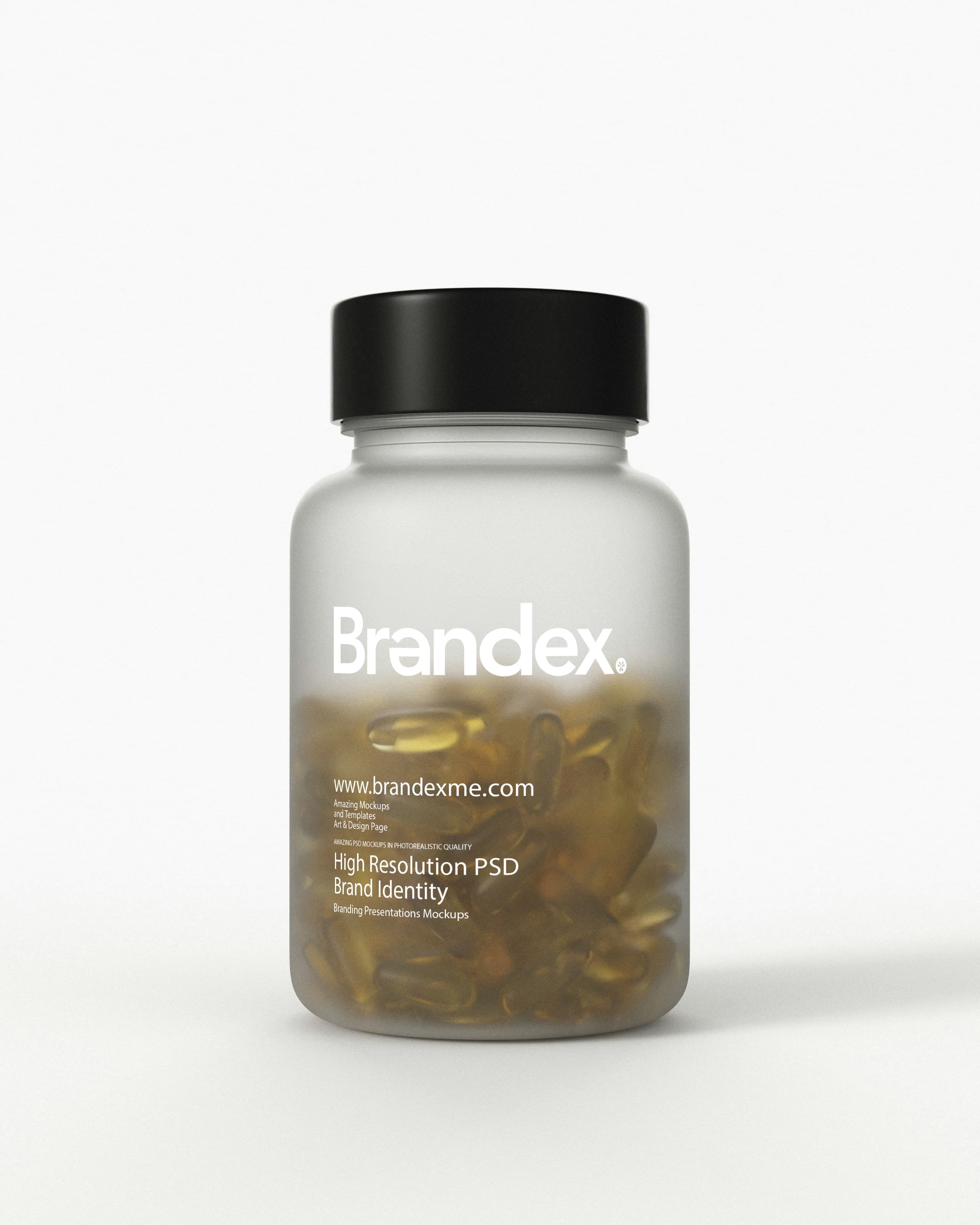 Frosted pill mockup