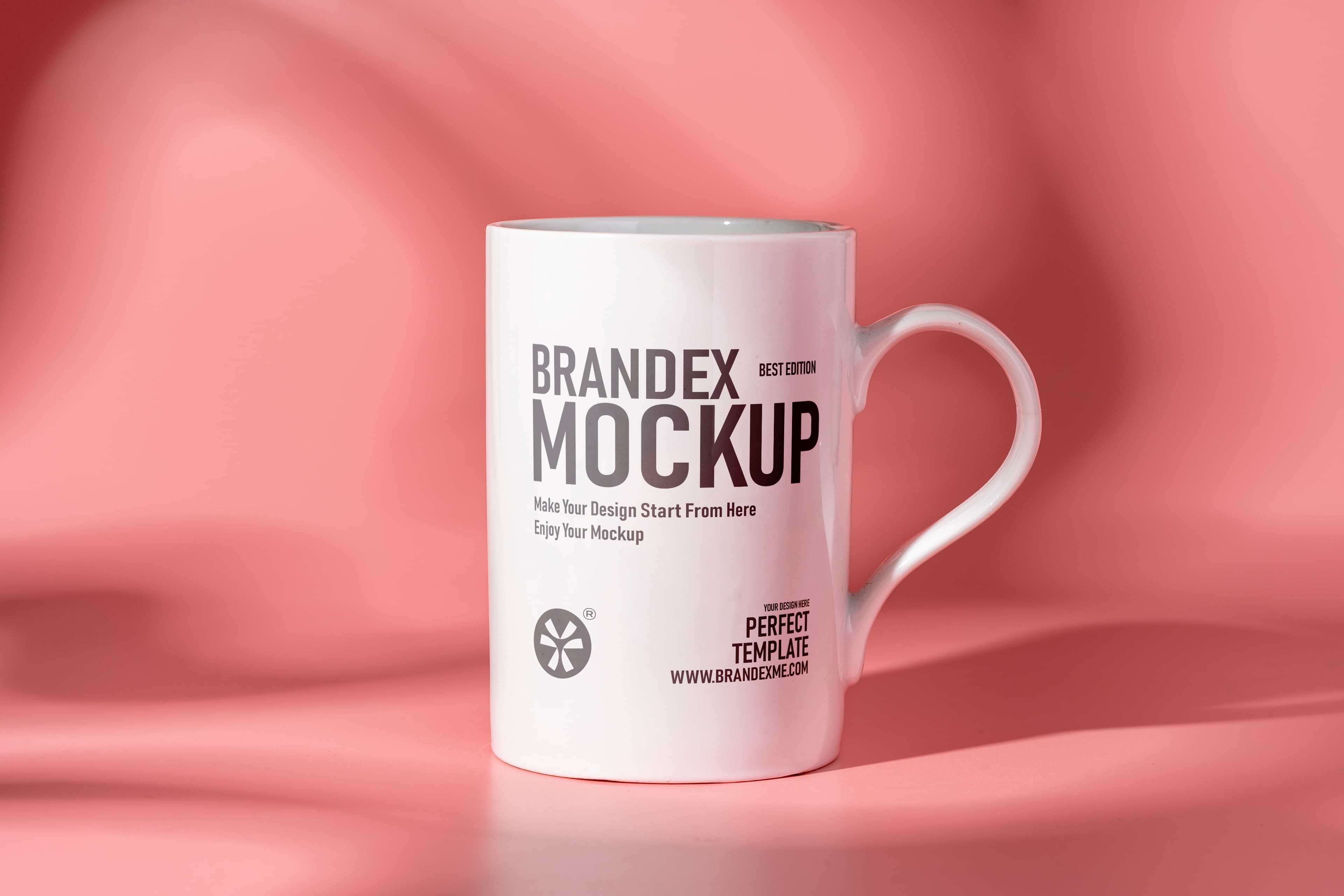 White ceramic coffee mug mockup
