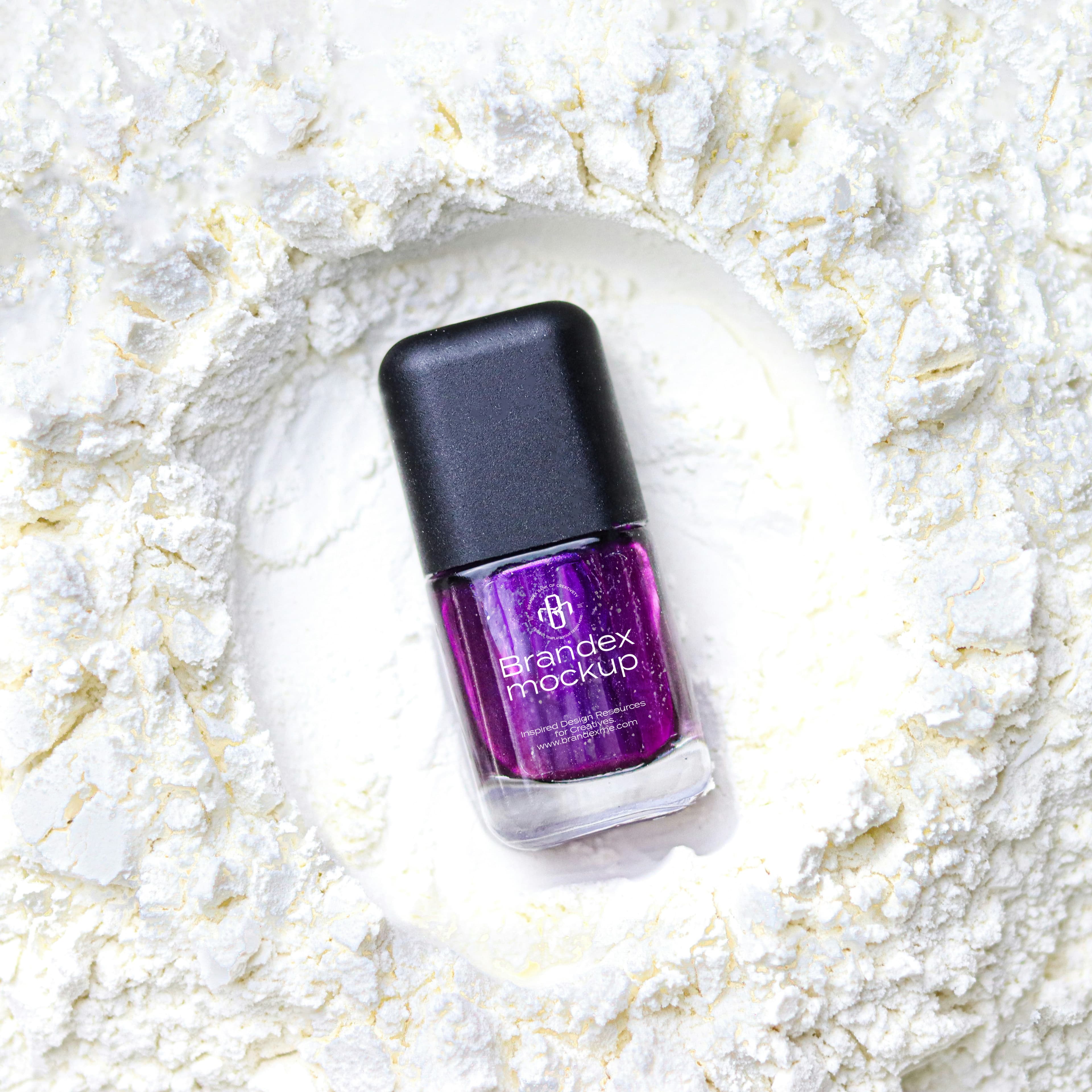 Vibrant purple nail polish mockup