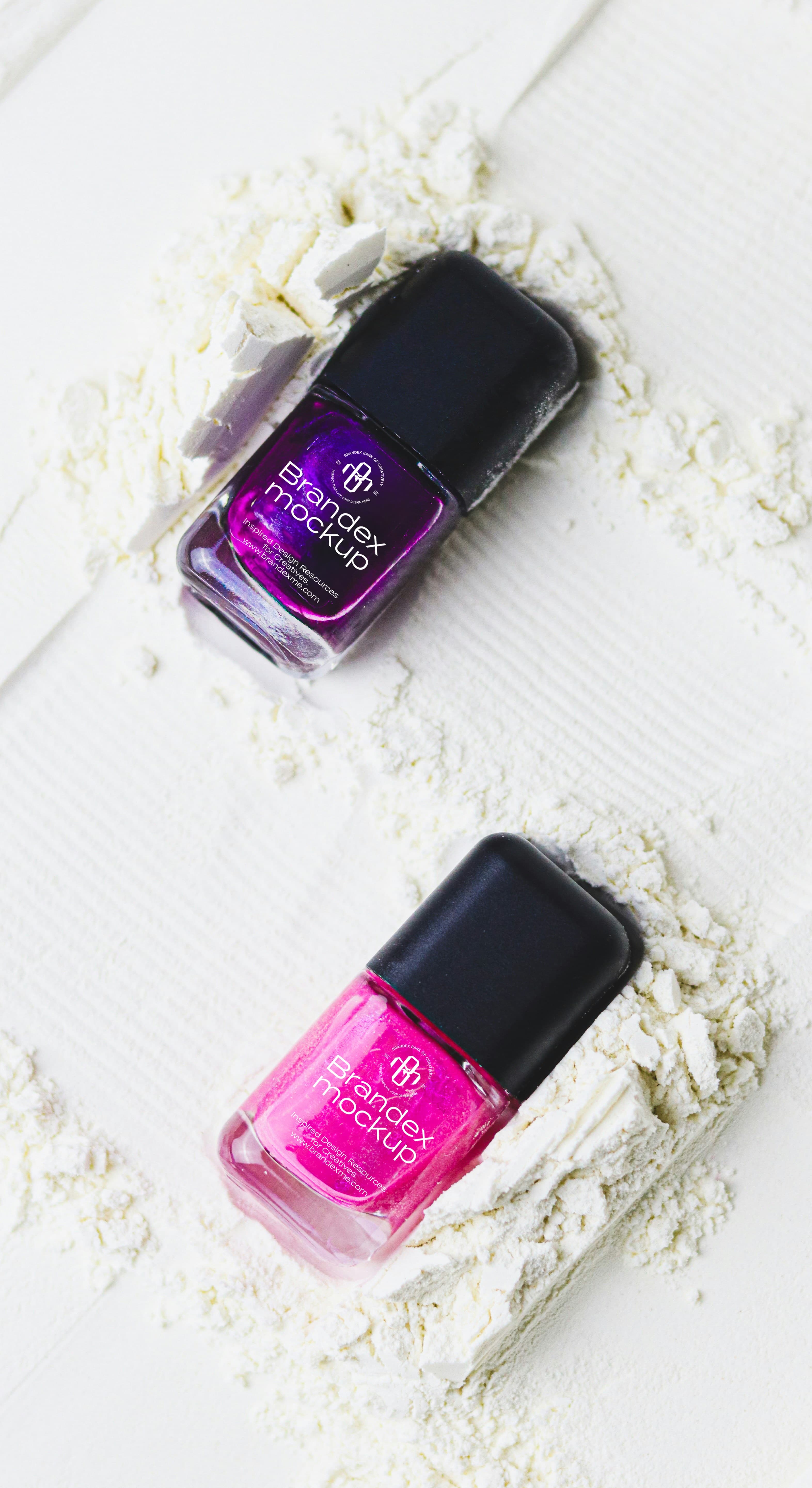 Bright nail polish mockup