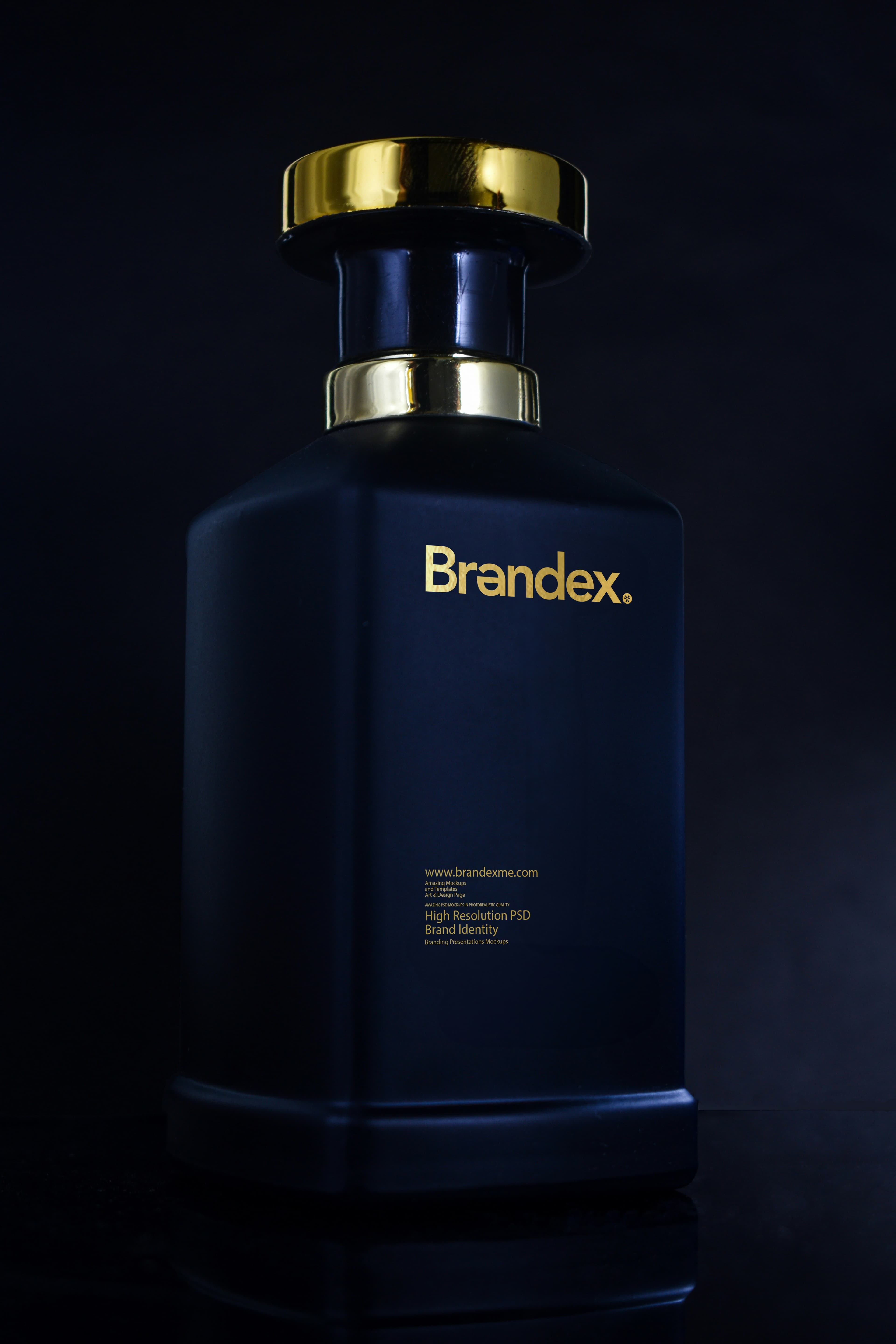 Luxurious matte black mockup