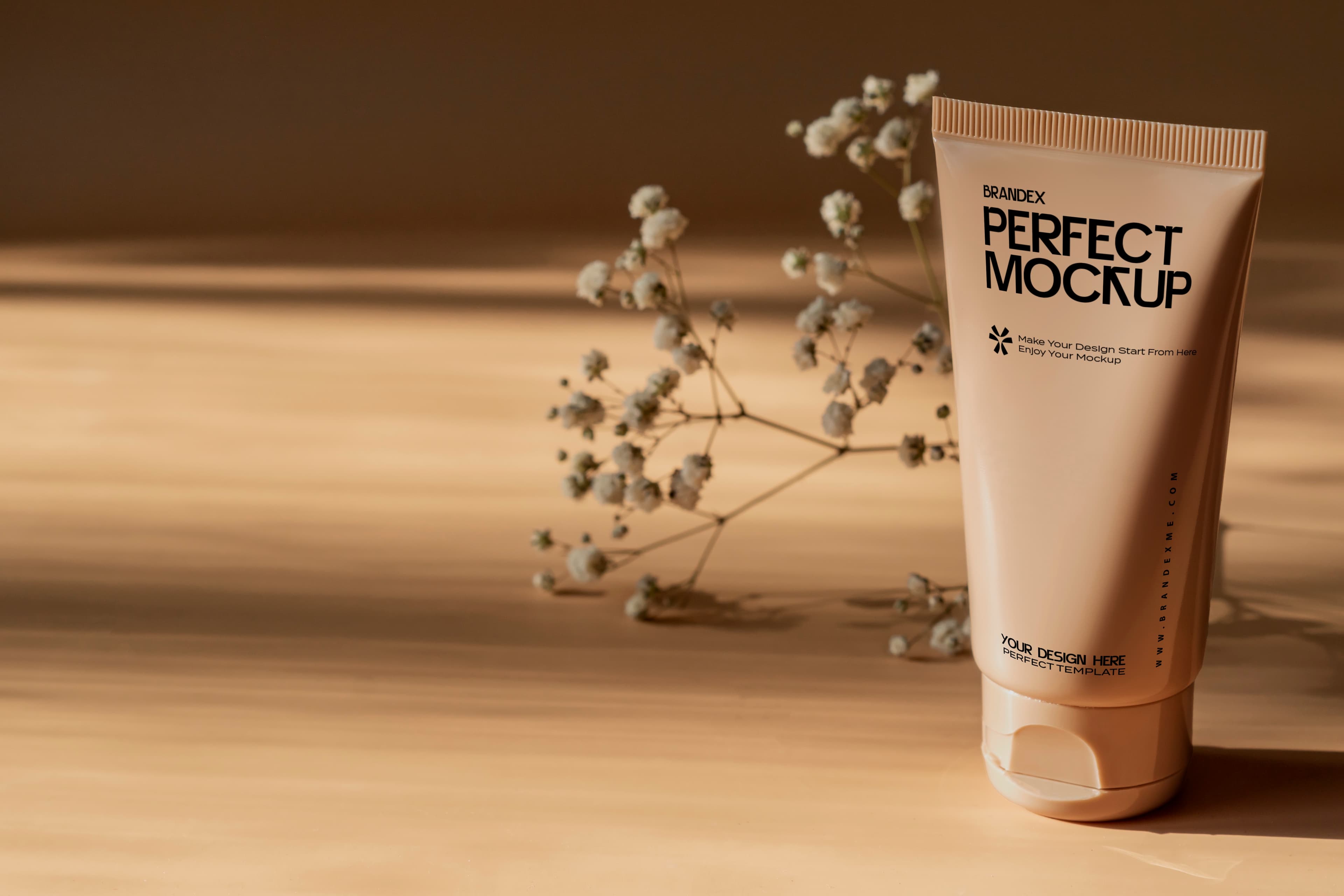 Minimalist cosmetic tube mockup