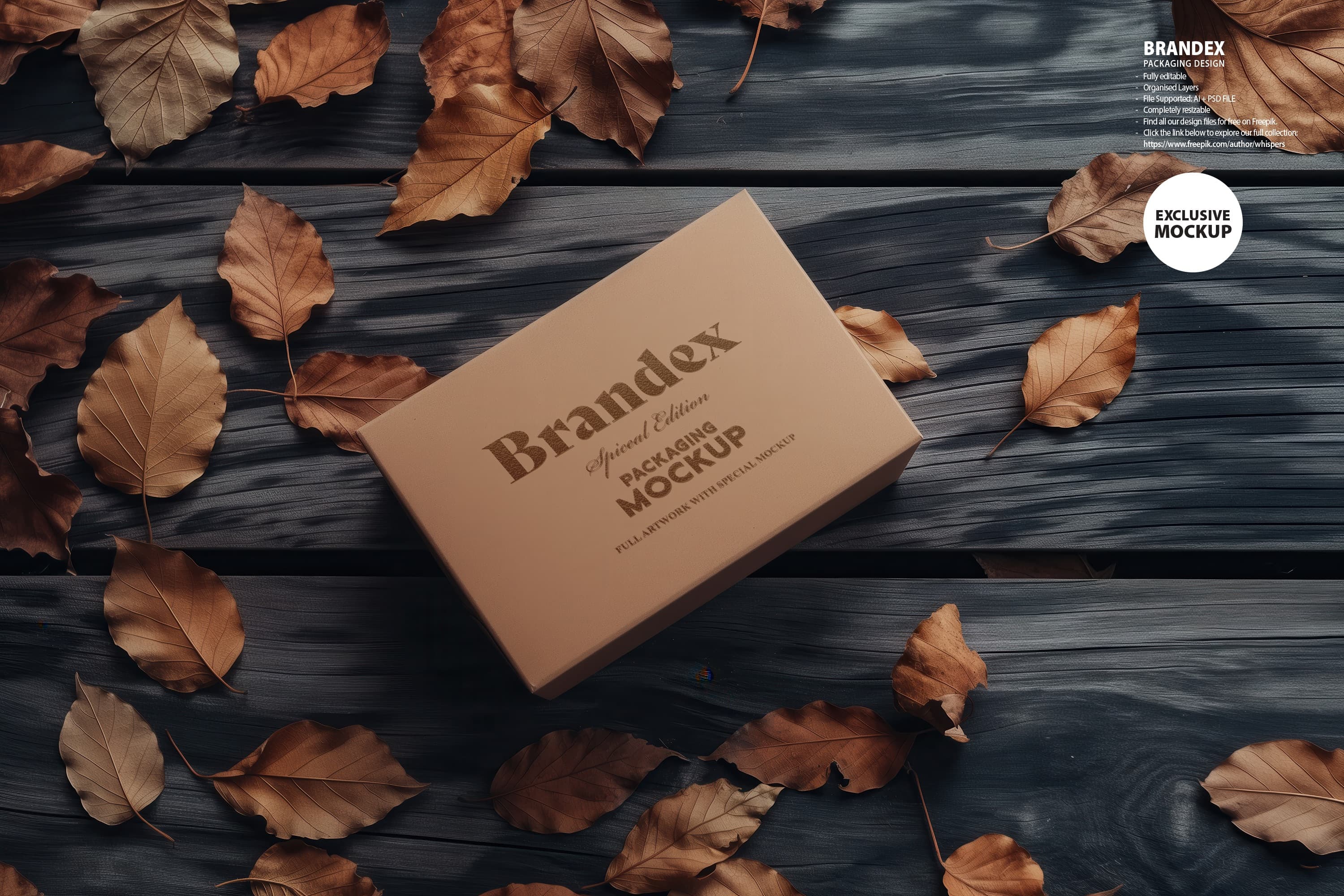 Earthy cardboard mockup