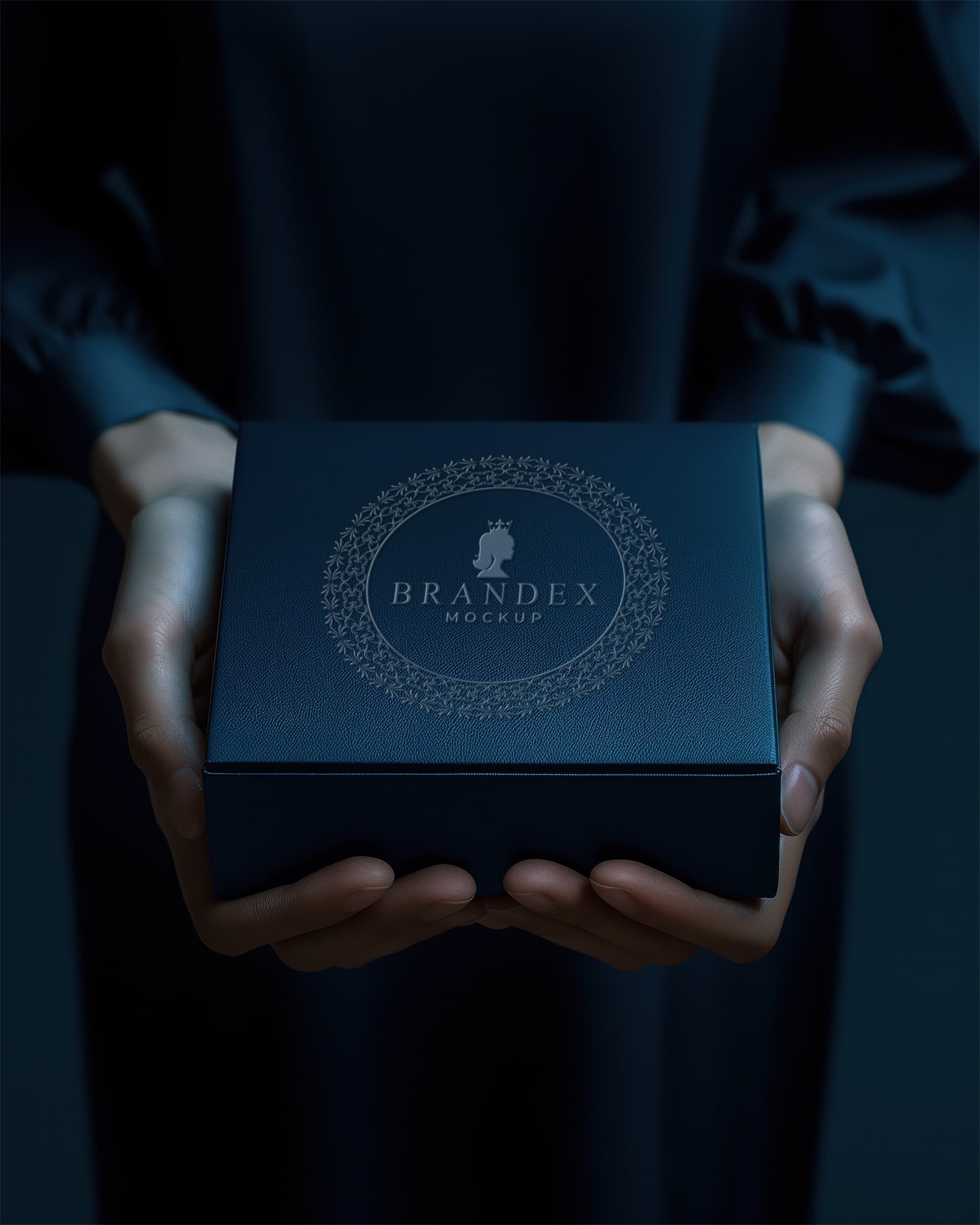 Luxury dark gift mockup