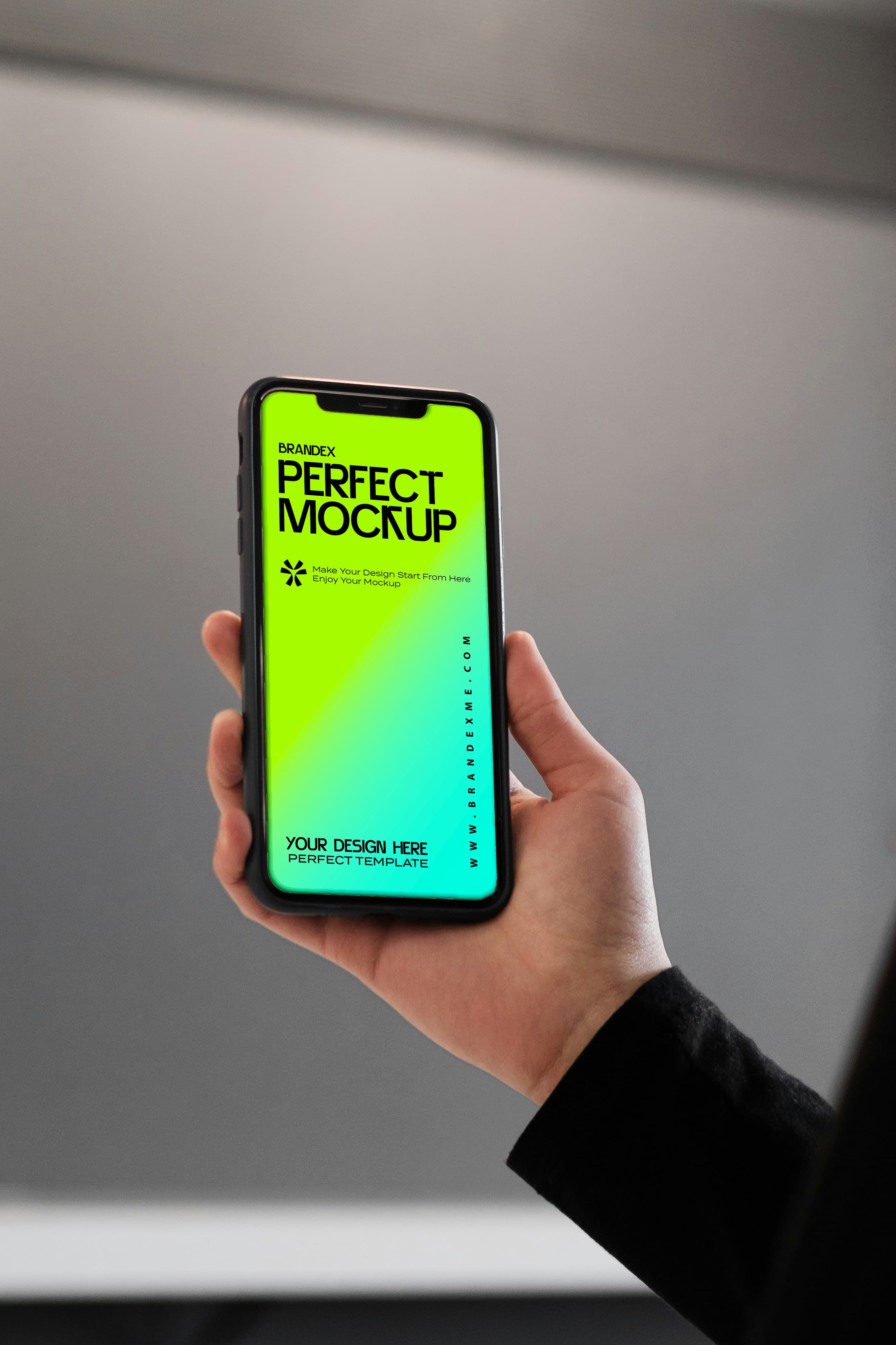 Gradient smartphone screen mockup