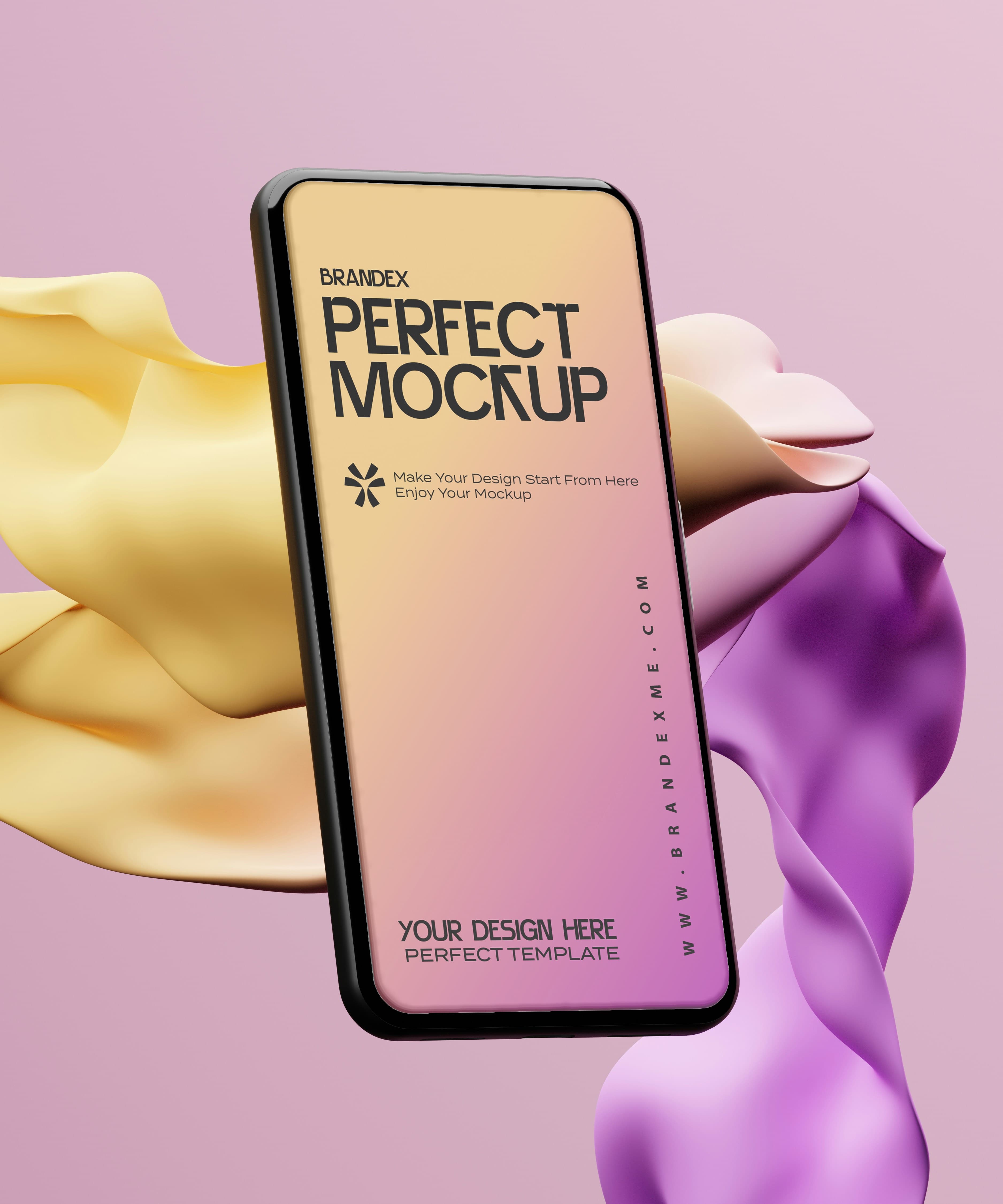 Gradient smartphone screen mockup
