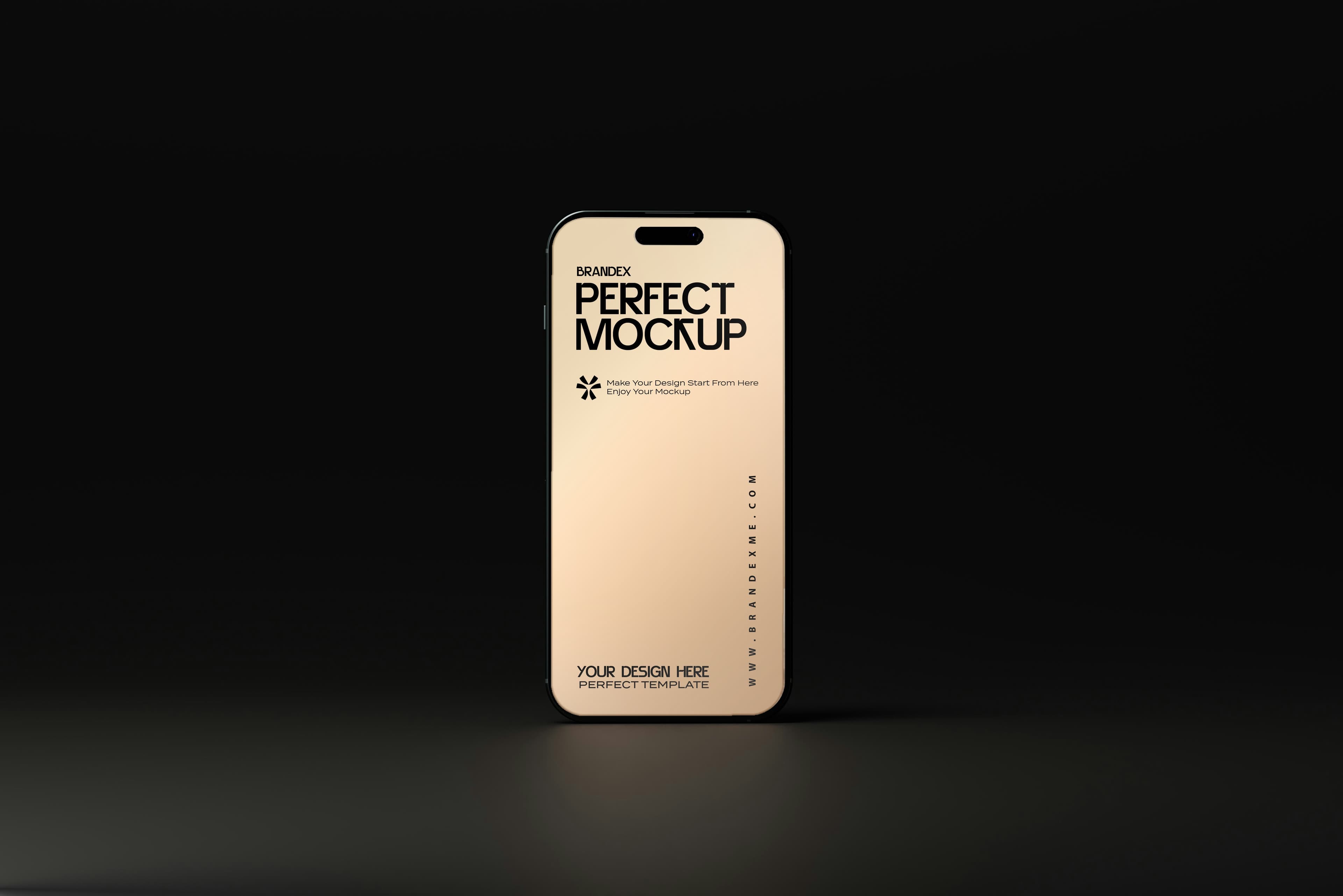 Sleek smartphone screen mockup