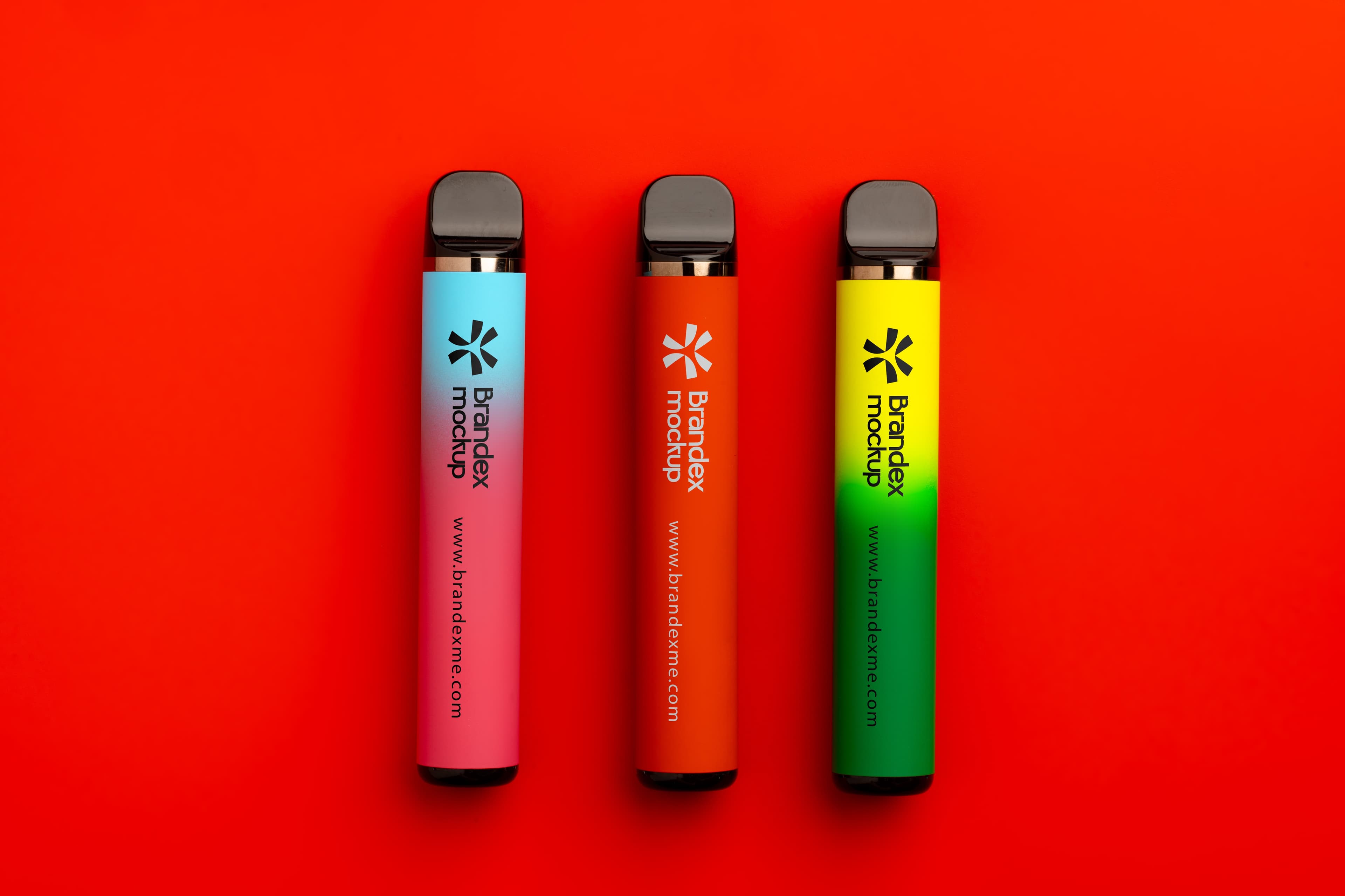 Colorful vape pen mockup