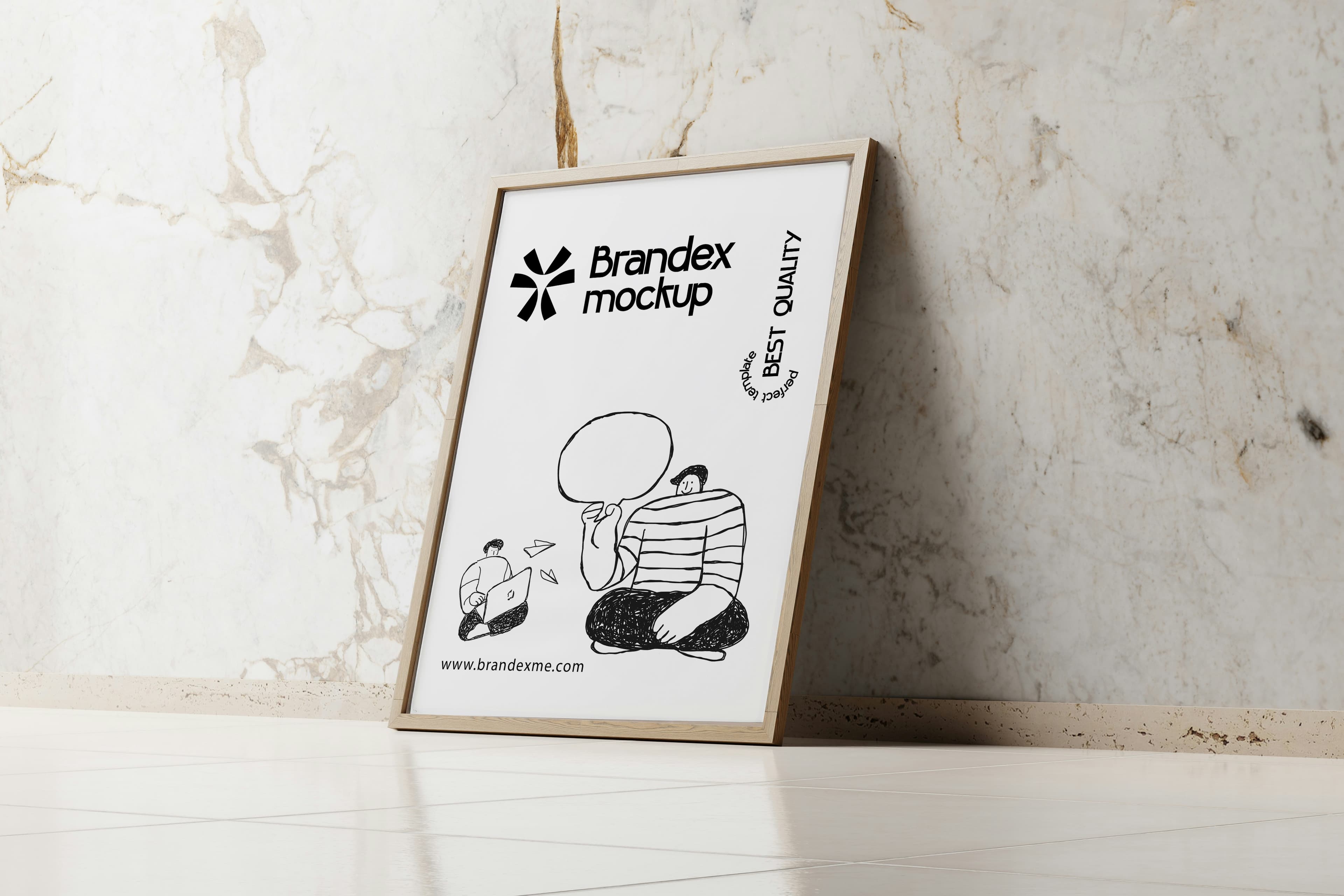 Modern art frame mockup