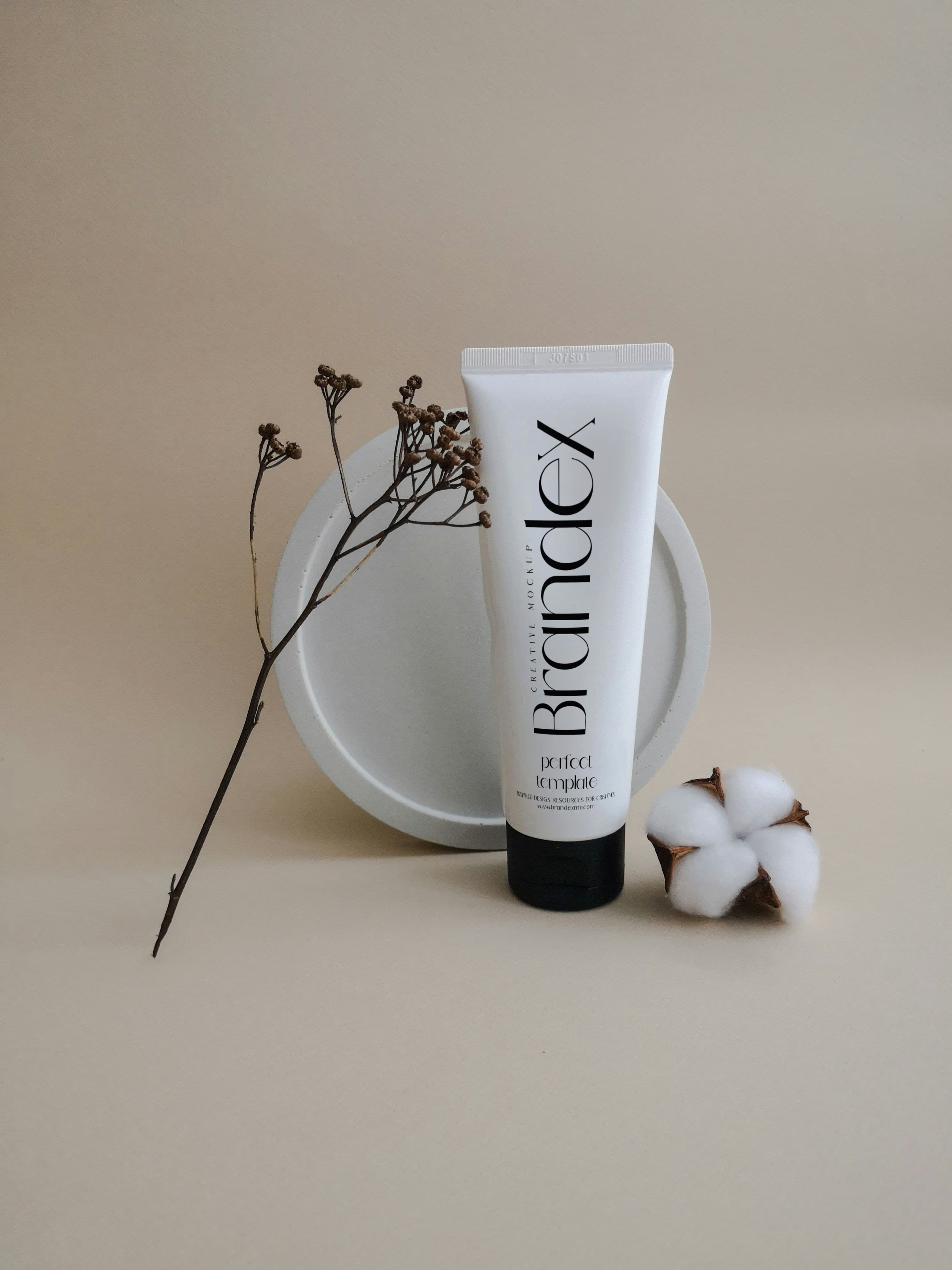 Elegant skincare tube mockup
