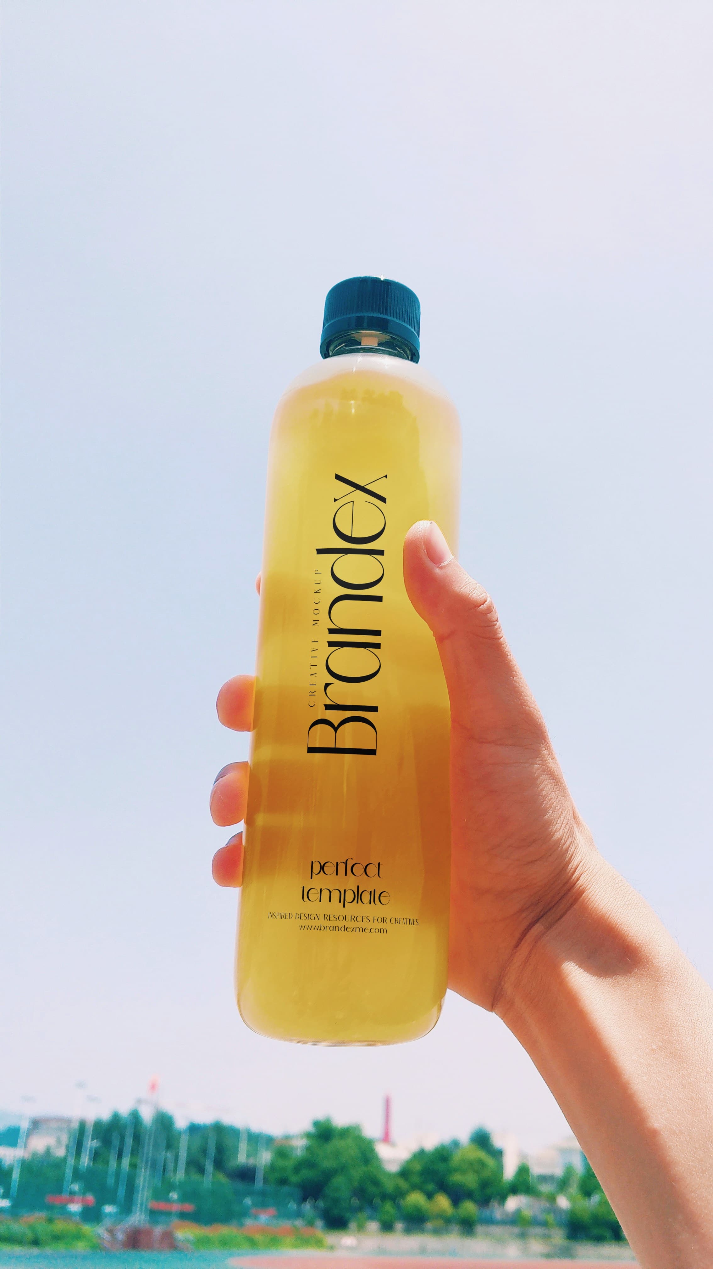 Clear beverage mockup