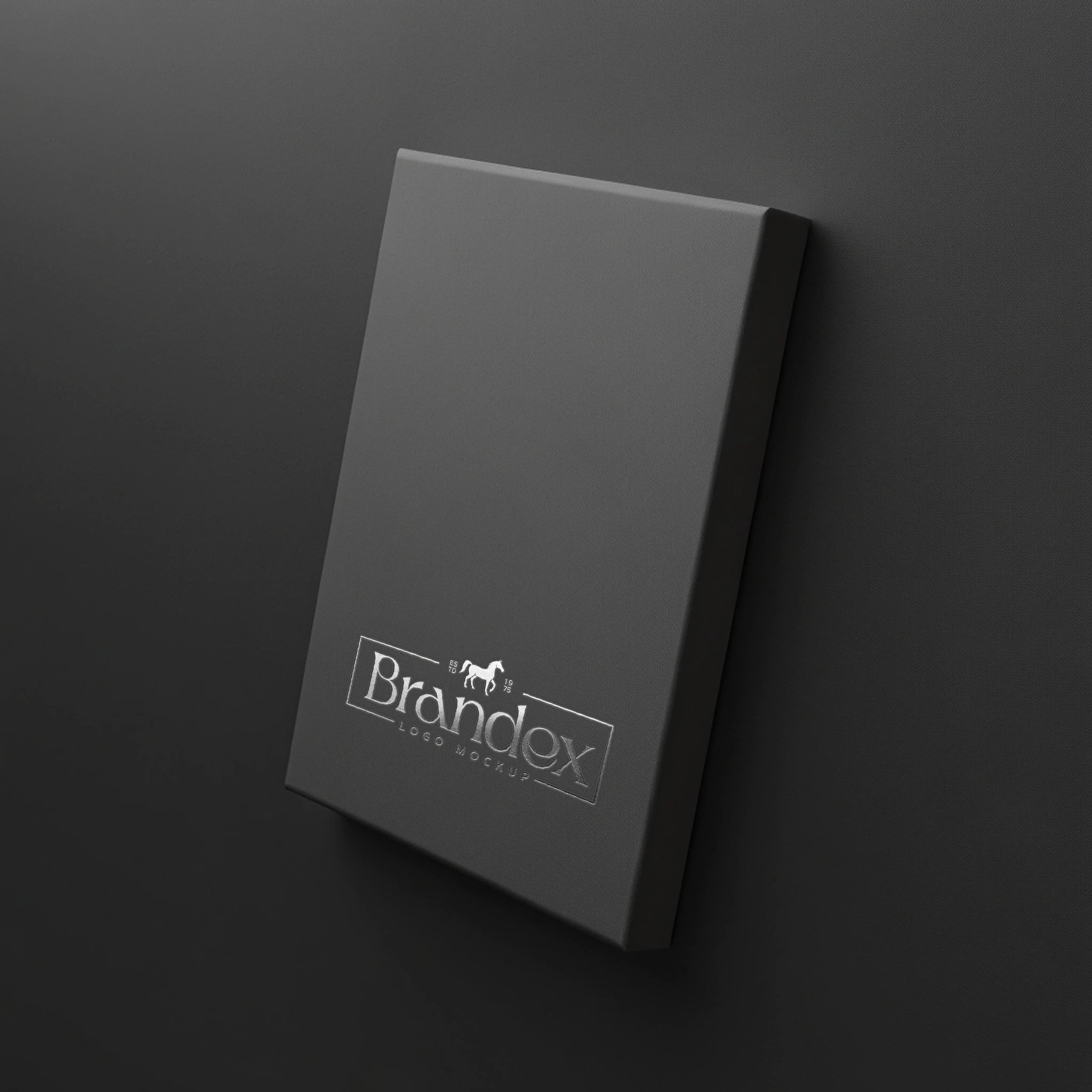 Elegant matte black mockup