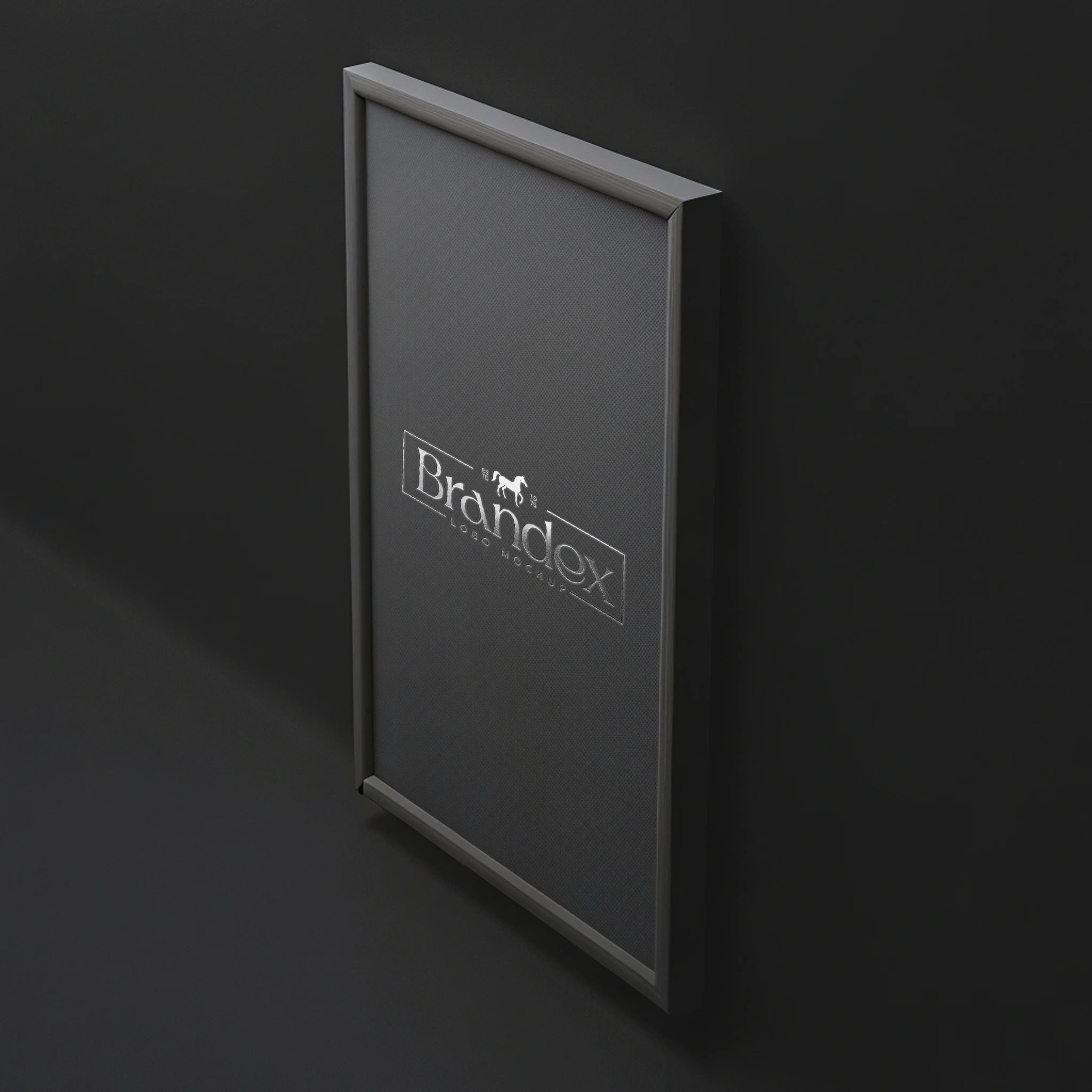 Elegant black logo sign mockup