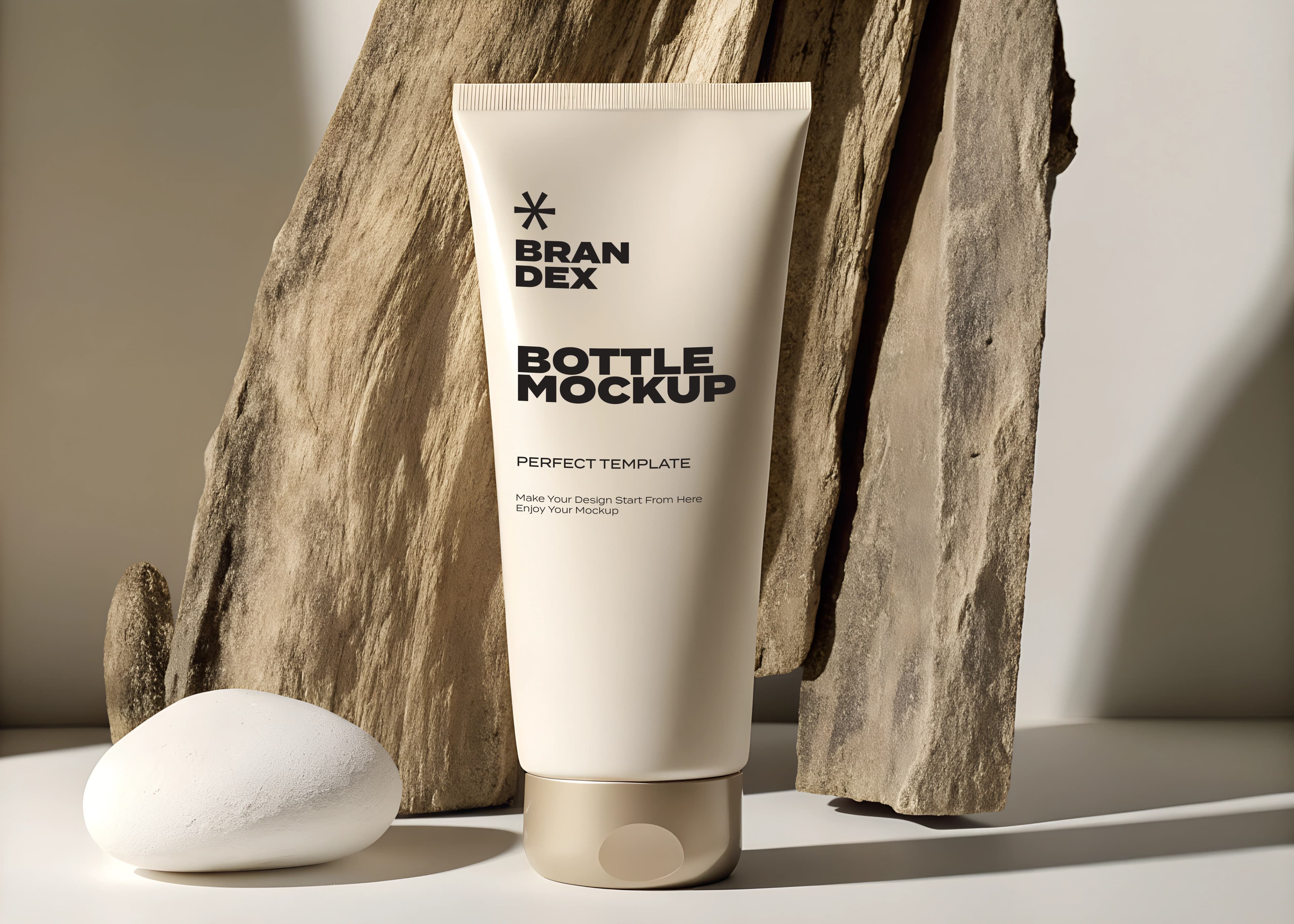 Matte cream tube mockup